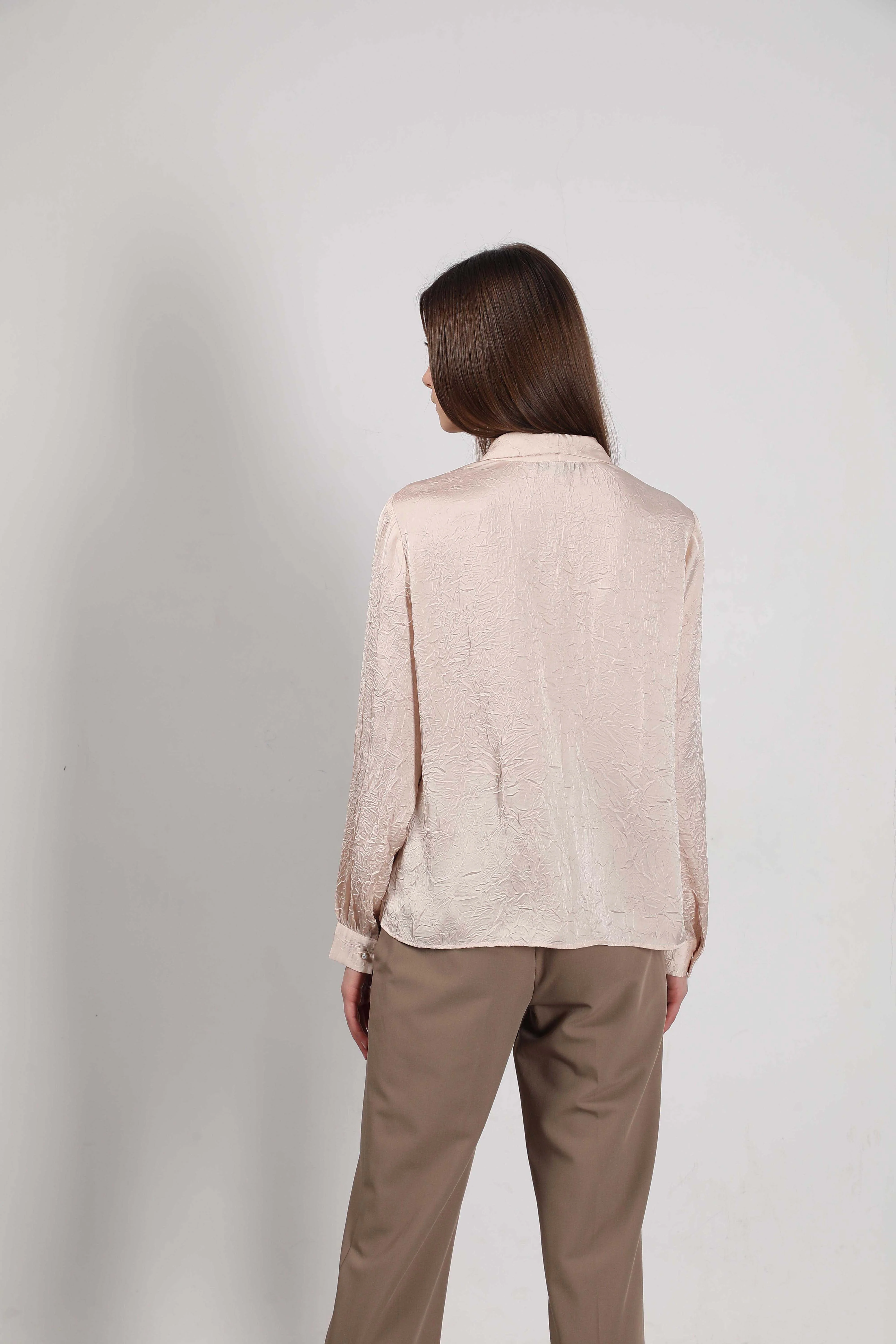 Vero Moda Beige Double Breasted Satin Top - Image 10