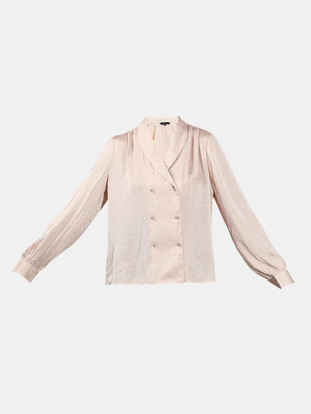 Vero Moda Beige Double Breasted Satin Top - Image 7