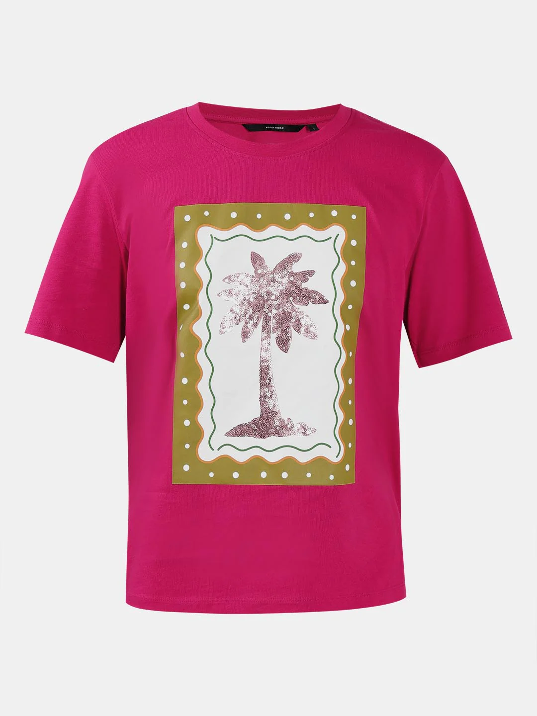 Vero Moda Warm Pink Printed T-Shirt - Image 7