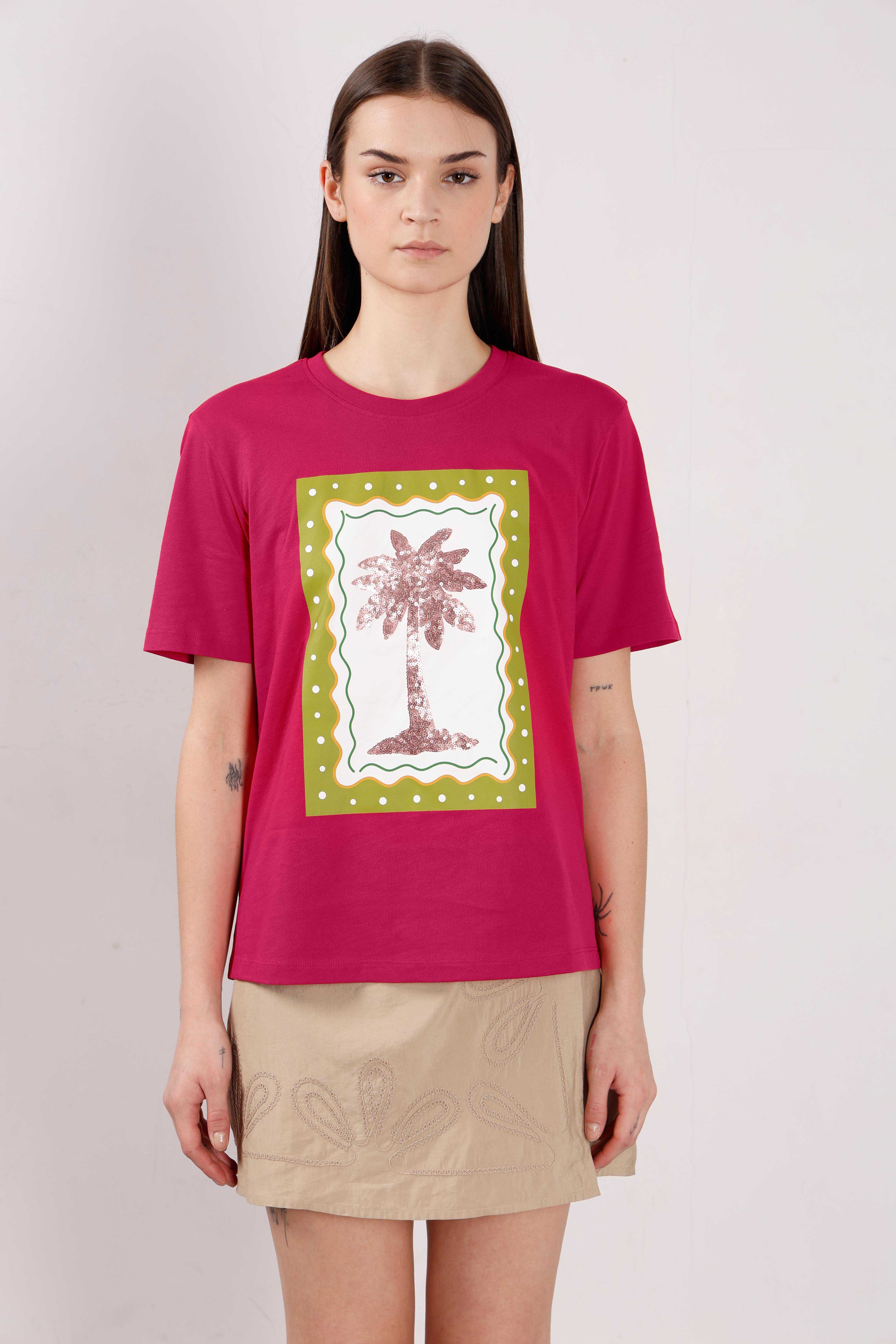 Vero Moda Warm Pink Printed T-Shirt - Image 9