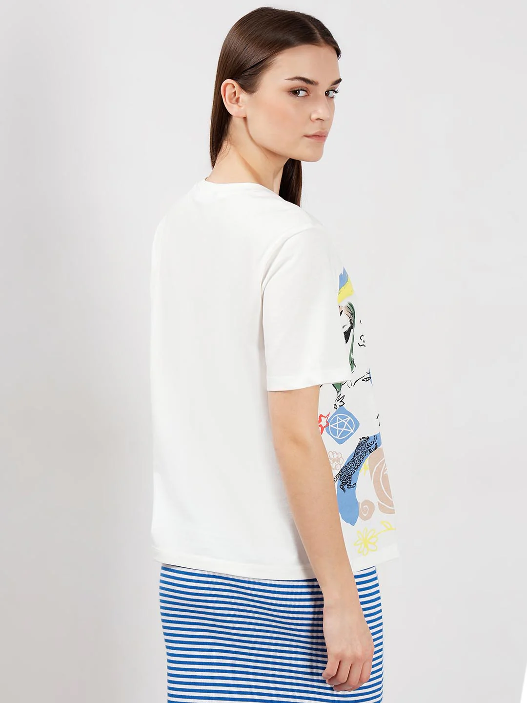 Vero Moda Bright White Printed T-Shirt - Image 3