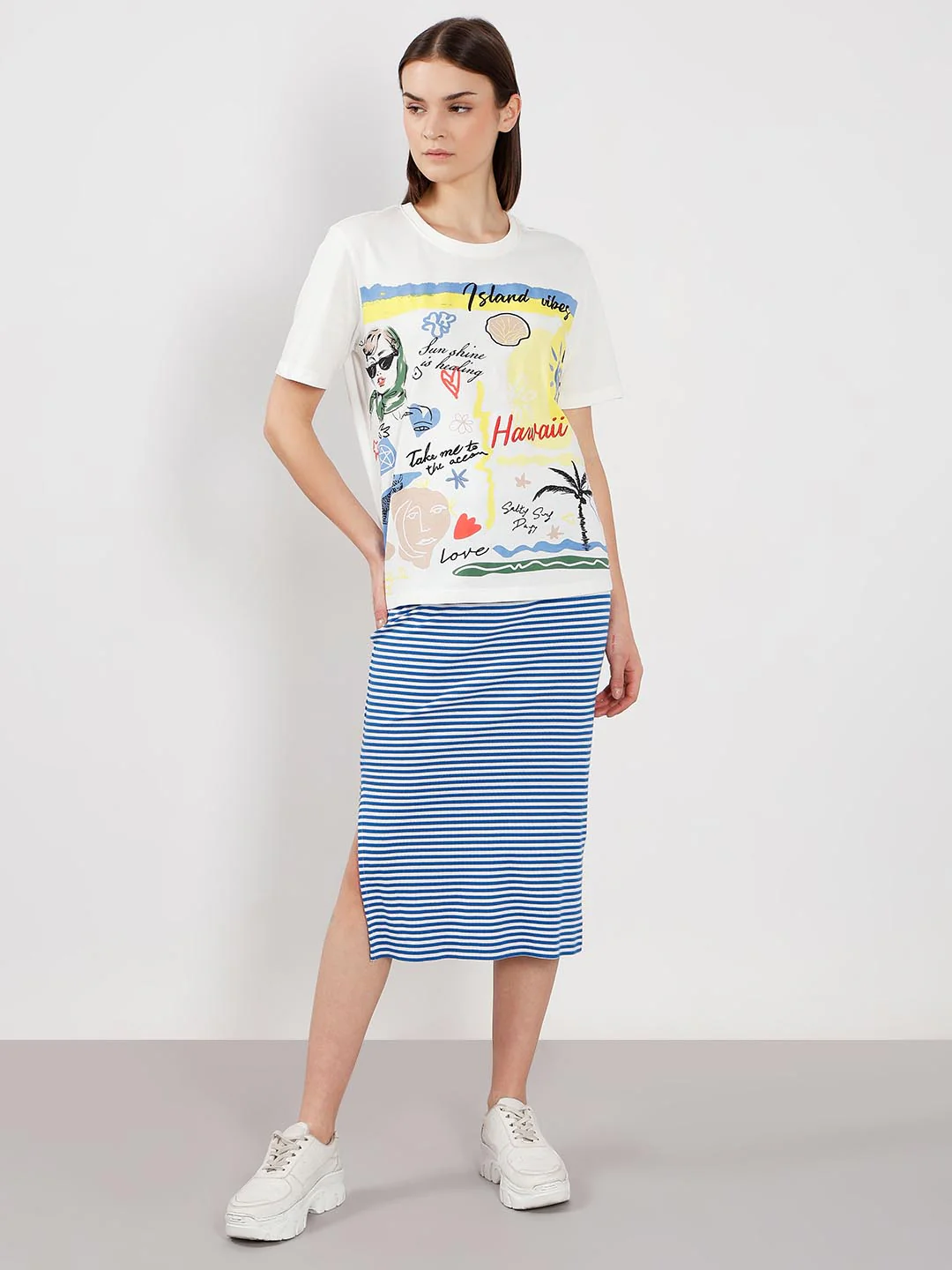 Vero Moda Bright White Printed T-Shirt - Image 5