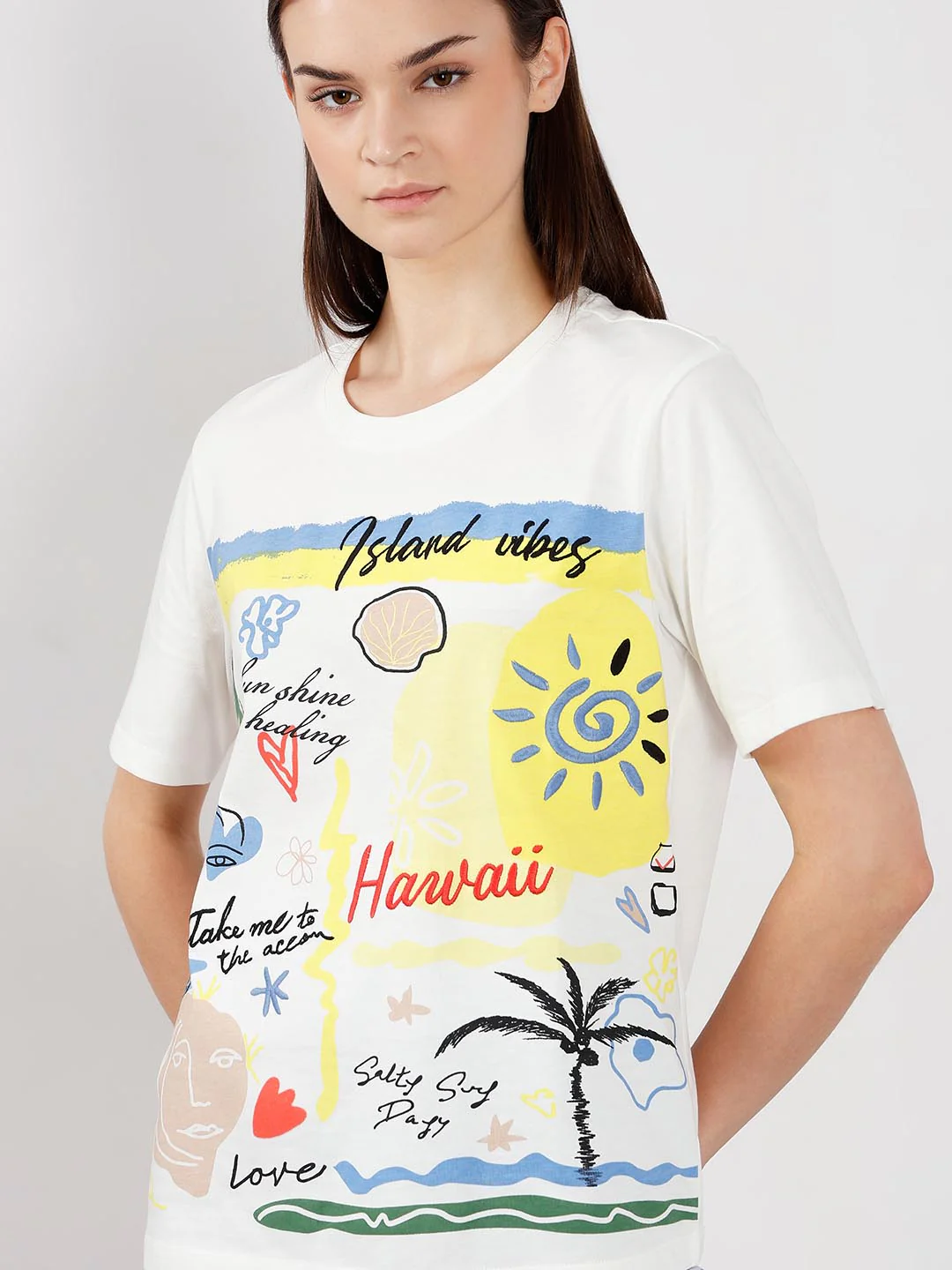Vero Moda Bright White Printed T-Shirt - Image 6