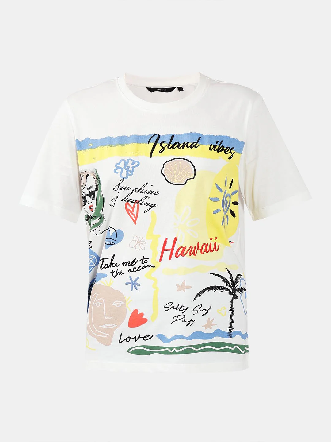 Vero Moda Bright White Printed T-Shirt - Image 7