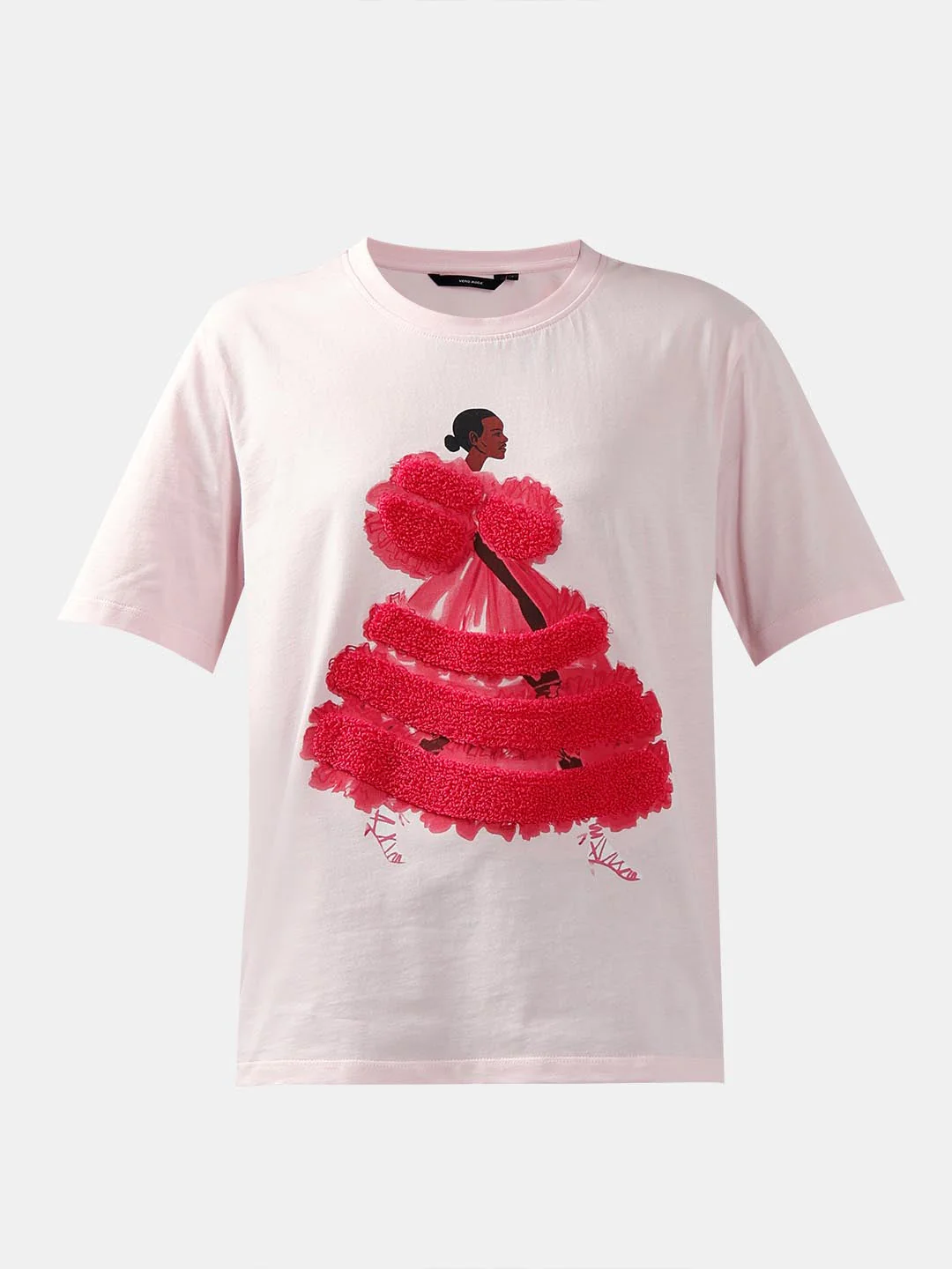 Vero Moda Light Pink 3D Print T-Shirt - Image 7