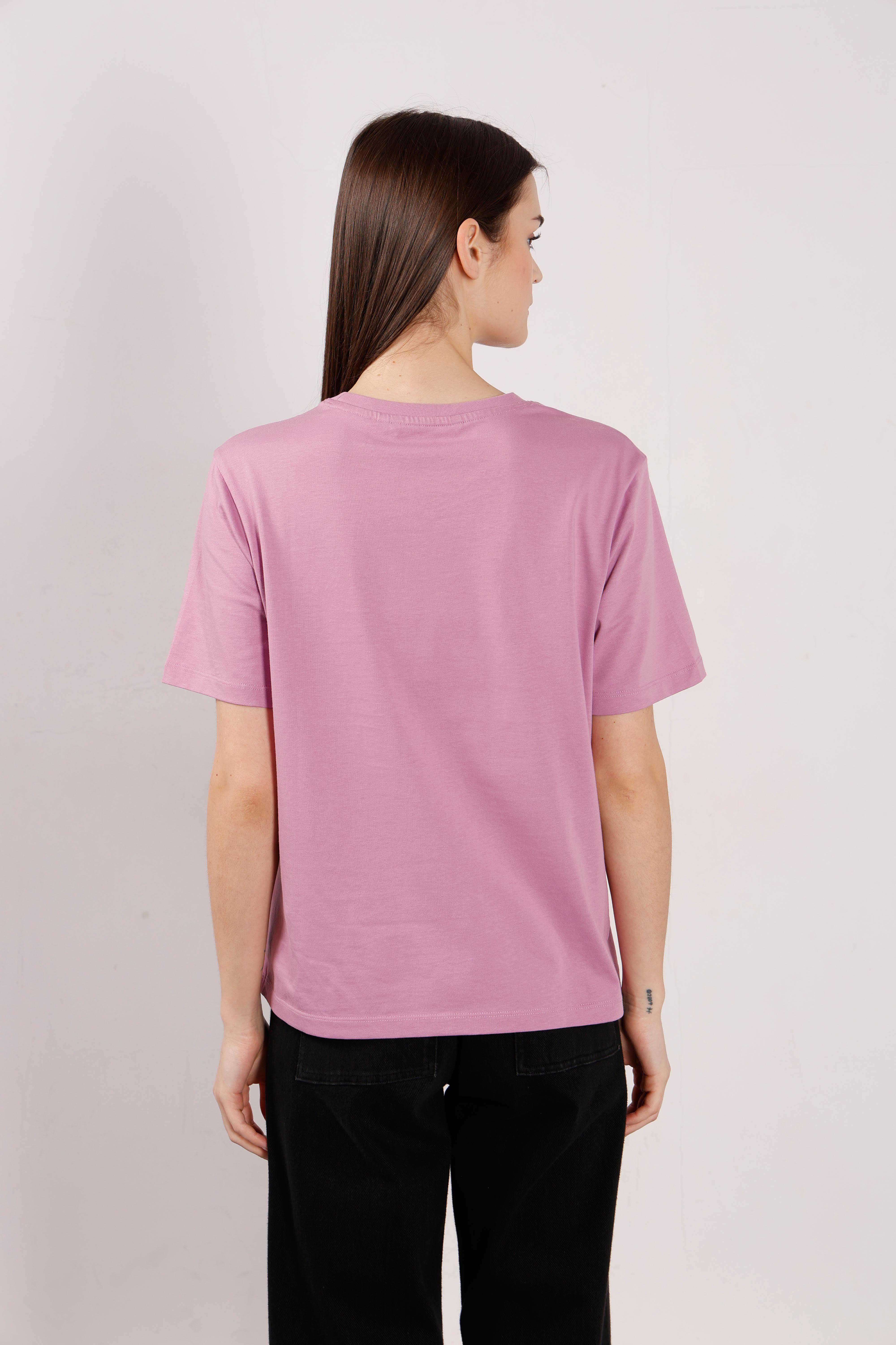 Vero Moda Light Lilac Printed Cotton T-Shirt - Image 10