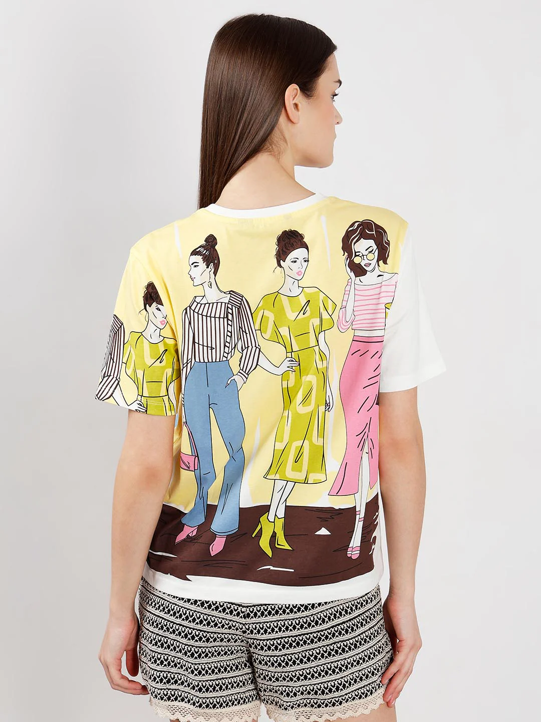 Vero Moda White Printed Cotton T-Shirt - Image 3