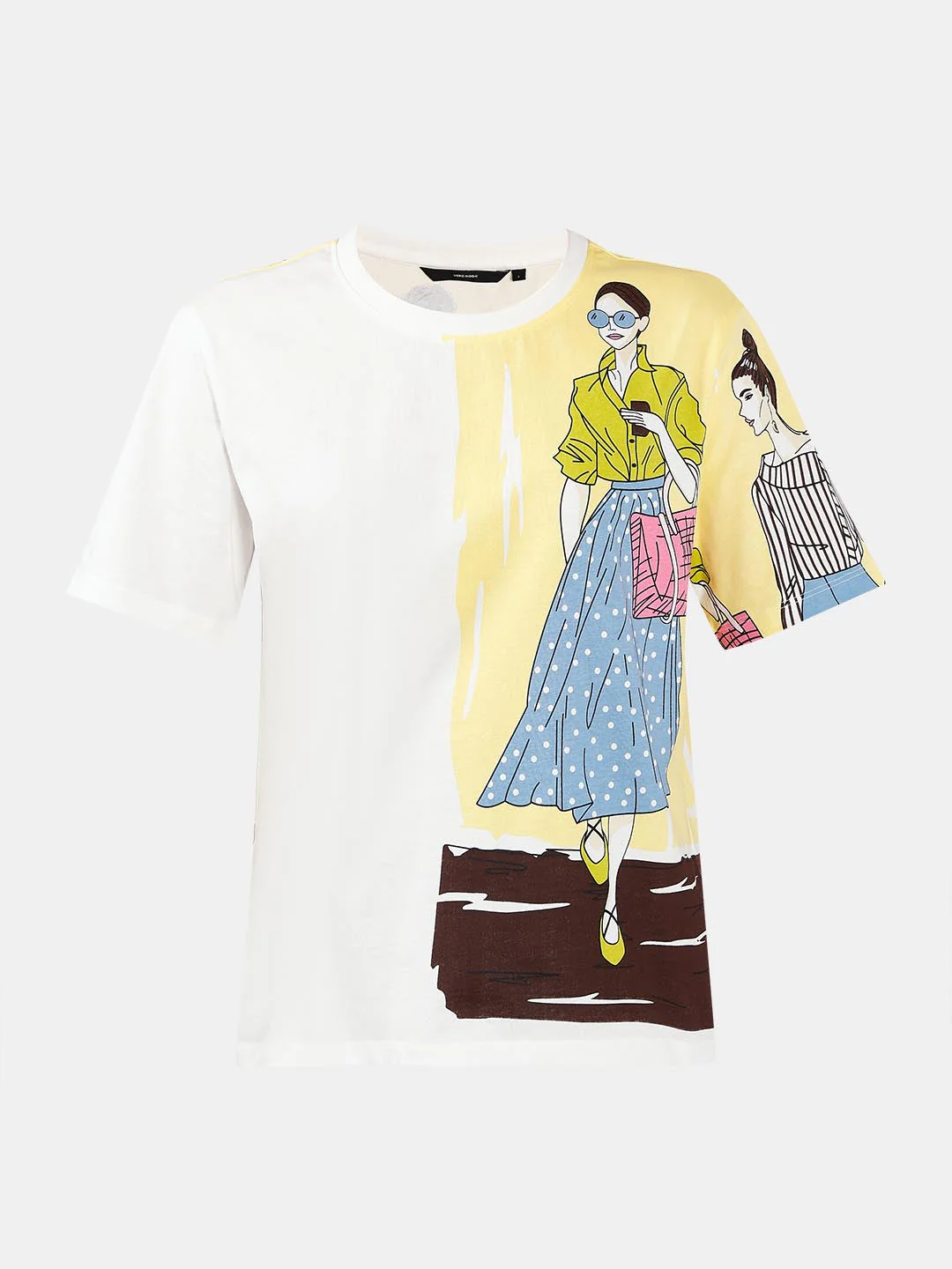 Vero Moda White Printed Cotton T-Shirt - Image 7