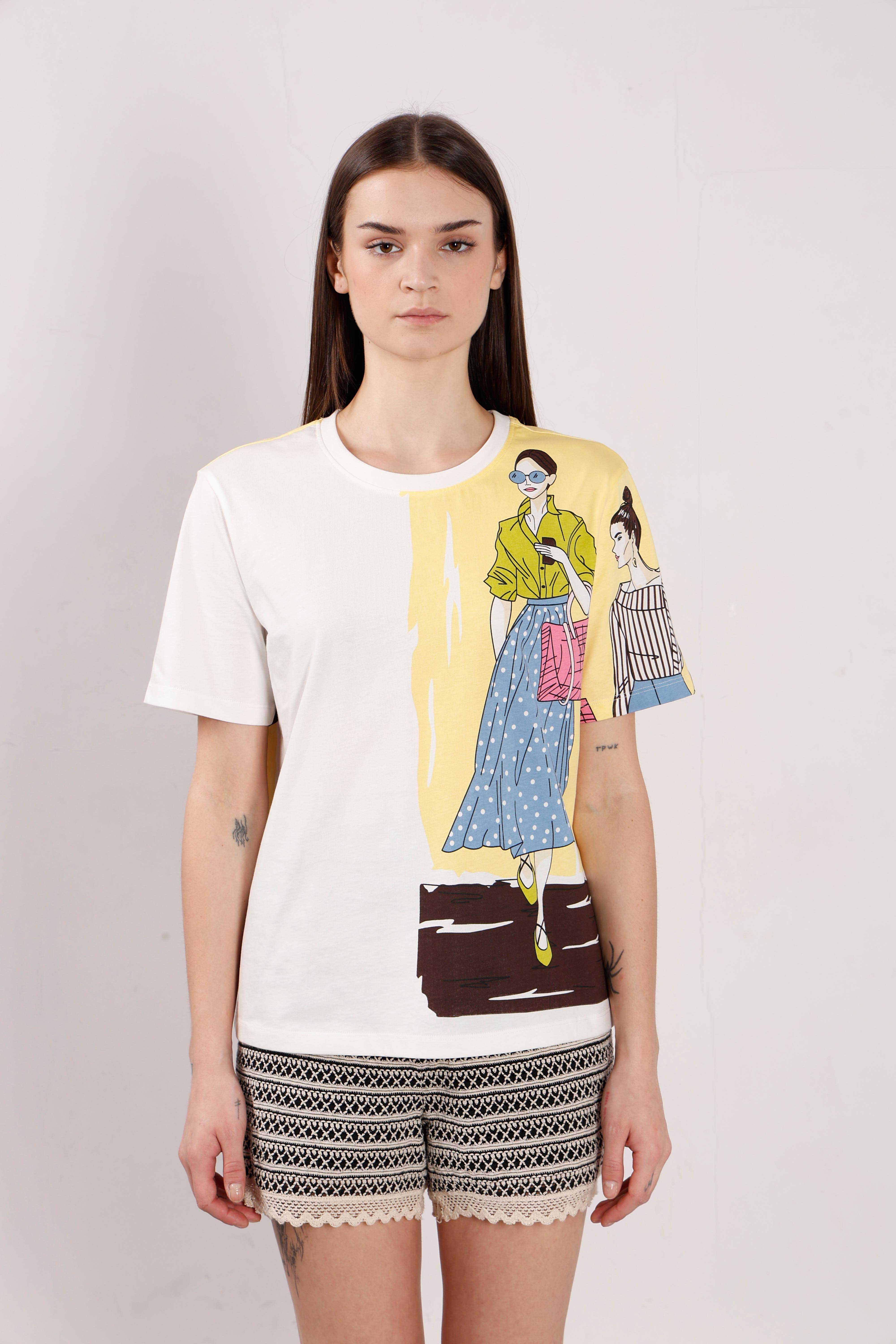 Vero Moda White Printed Cotton T-Shirt - Image 9