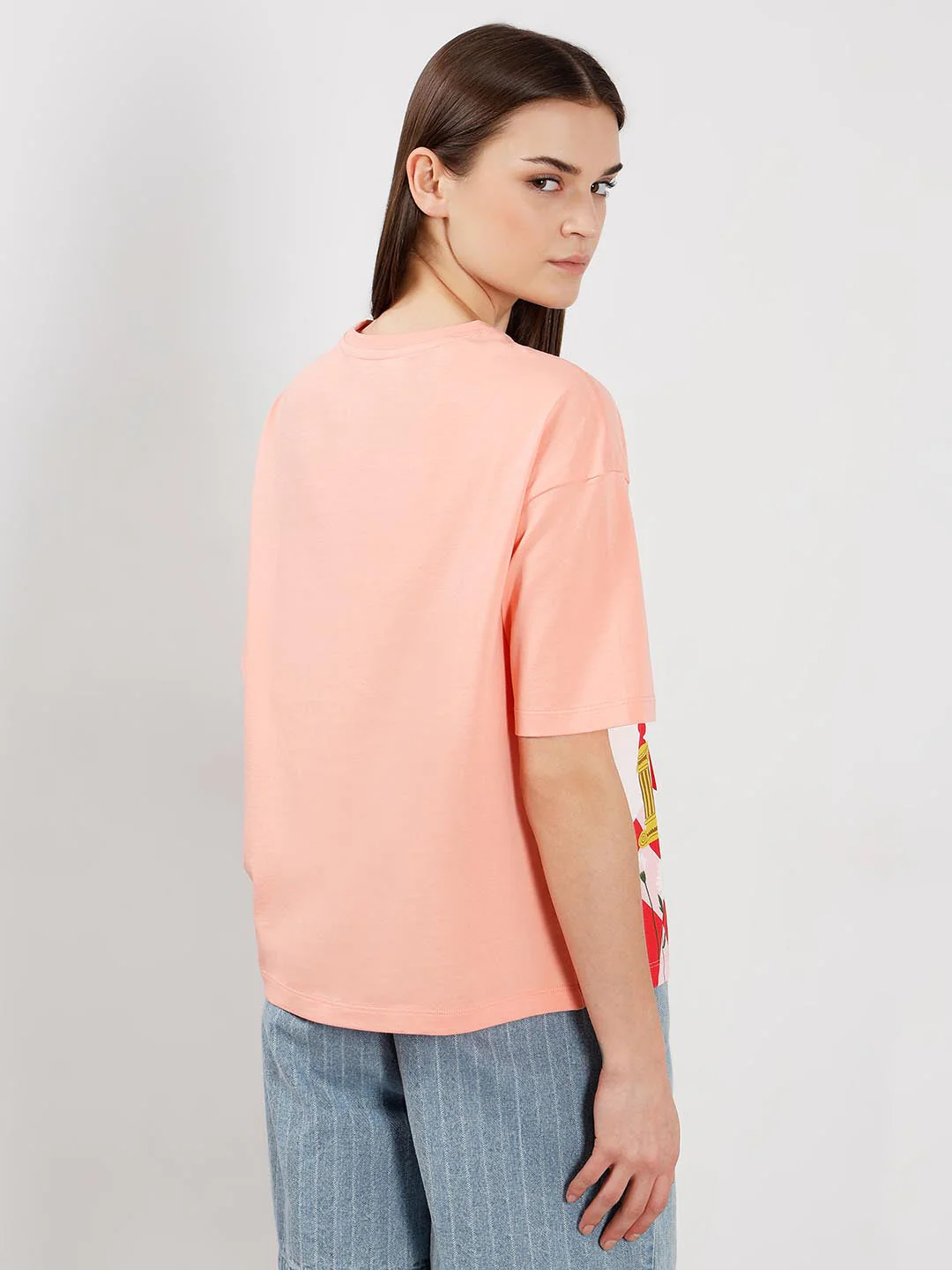 Vero Moda Peach Printed T-Shirt - Image 3