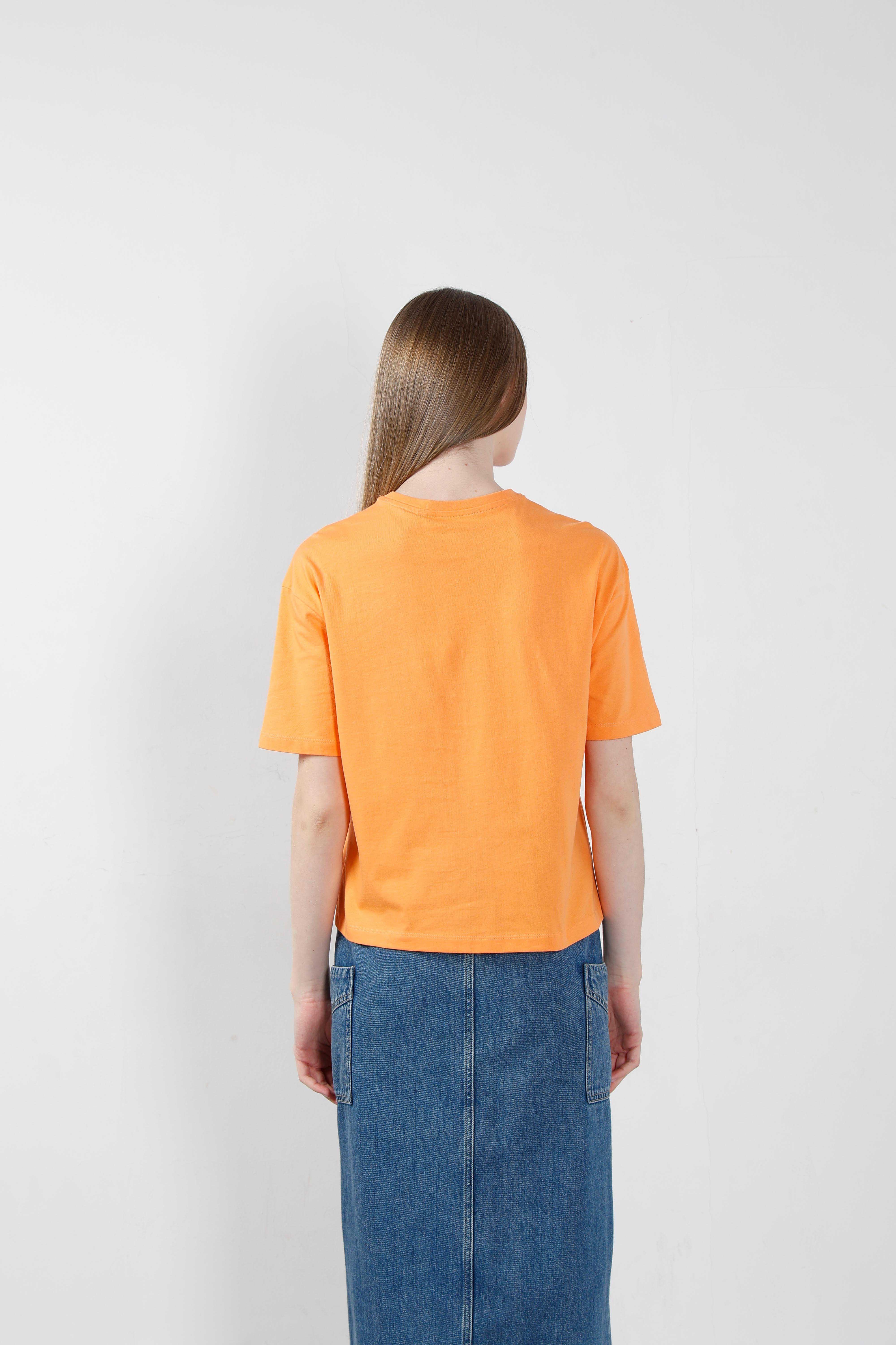Vero Moda Orange Printed T-Shirt - Image 10