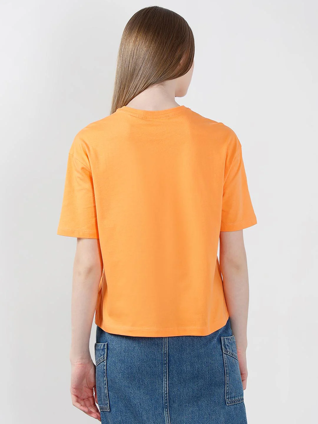 Vero Moda Orange Printed T-Shirt - Image 3