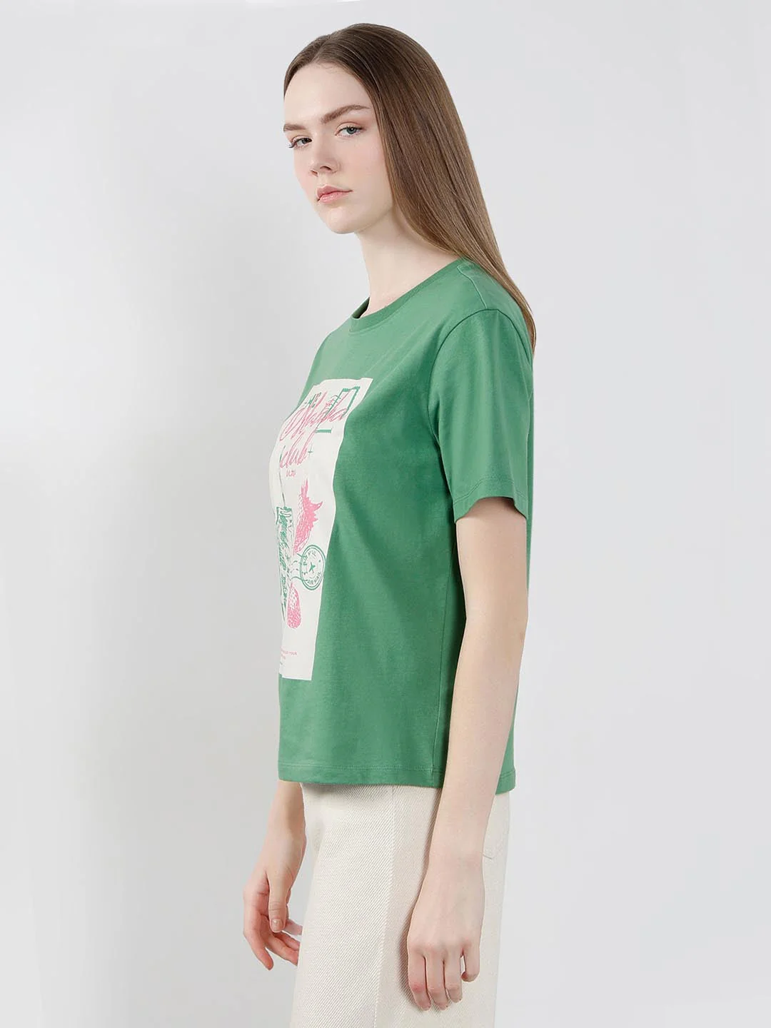 Vero Moda Green Printed T-Shirt - Image 4