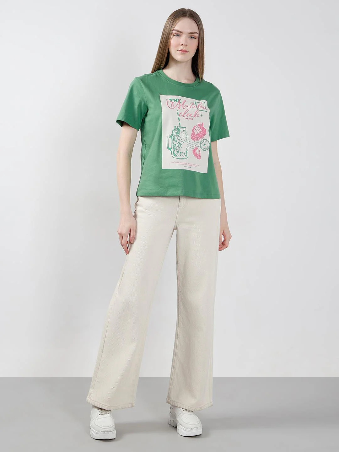 Vero Moda Green Printed T-Shirt - Image 5