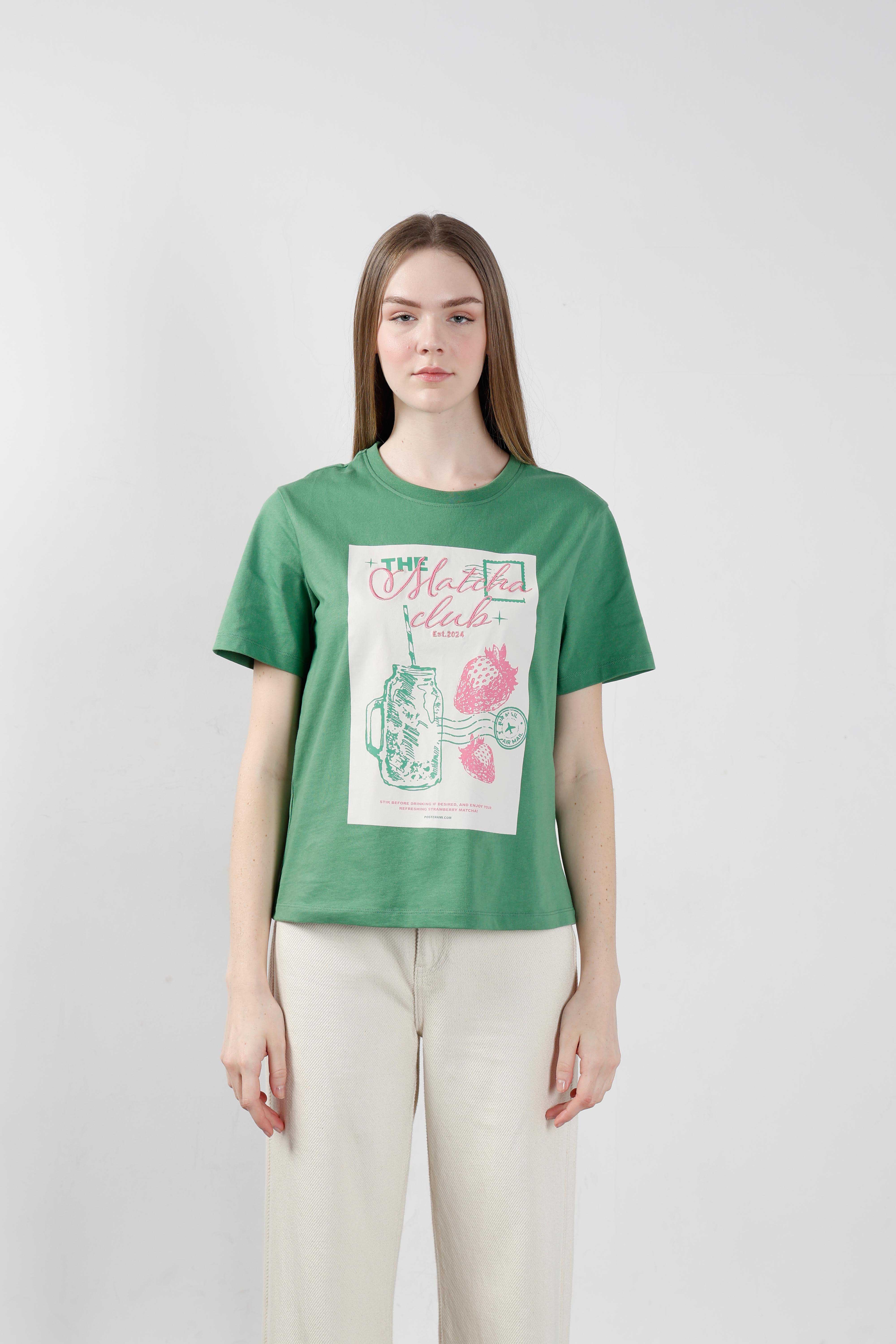 Vero Moda Green Printed T-Shirt - Image 9