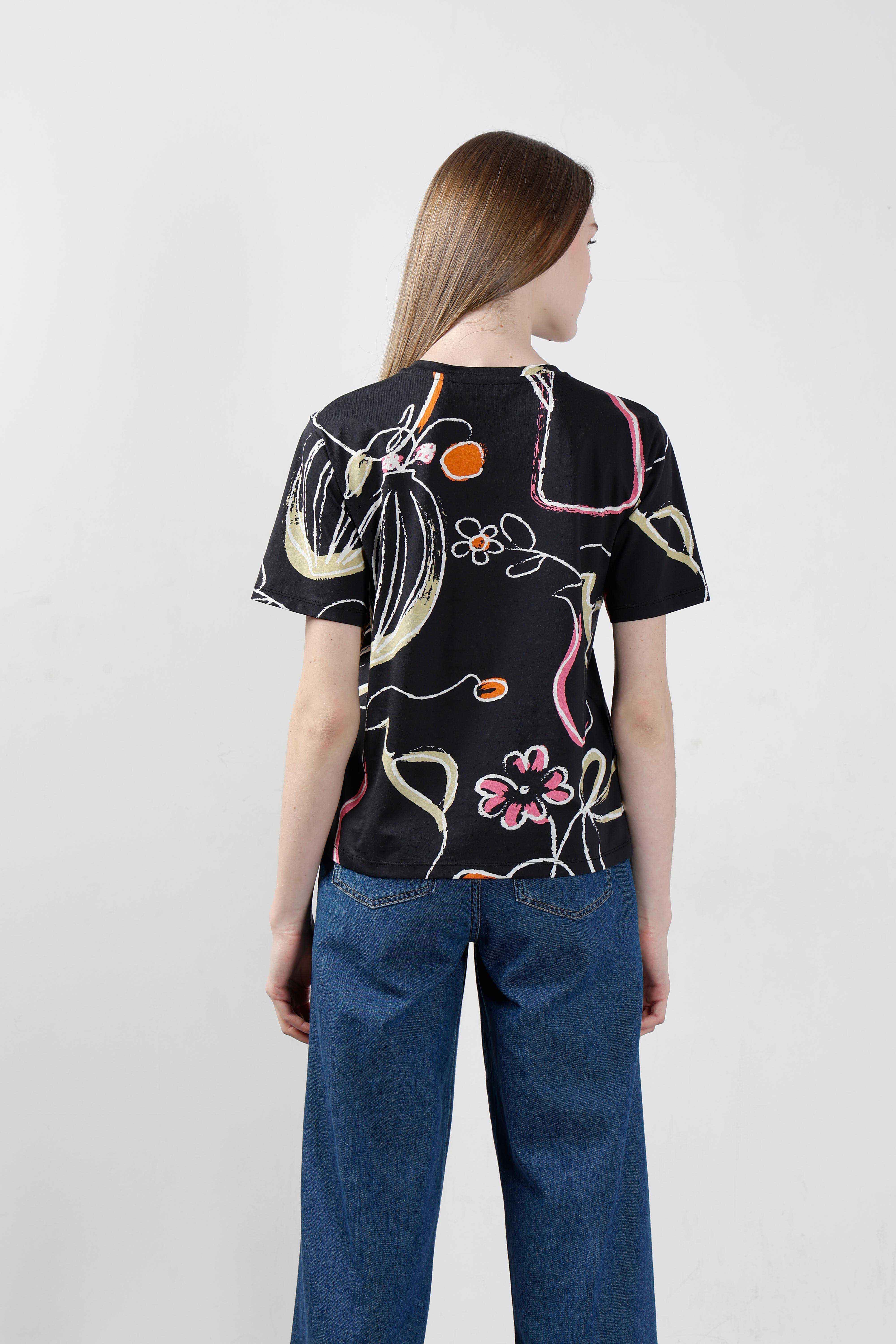 Vero Moda Black Printed Cotton T-Shirt - Image 10