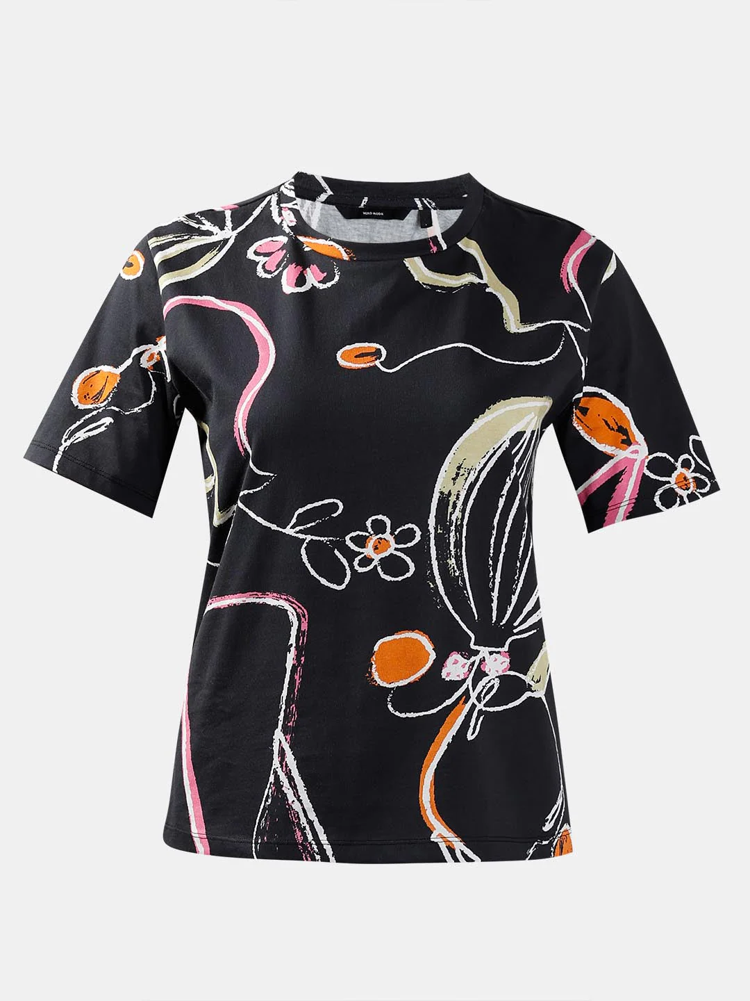 Vero Moda Black Printed Cotton T-Shirt - Image 7
