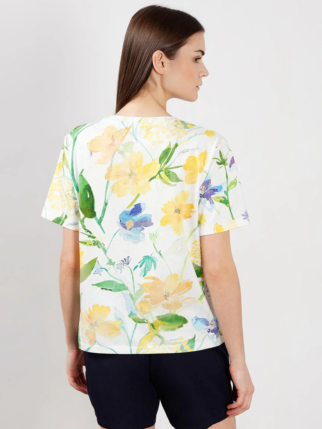 Vero Moda off-White Printed Cotton T-Shirt - Image 3