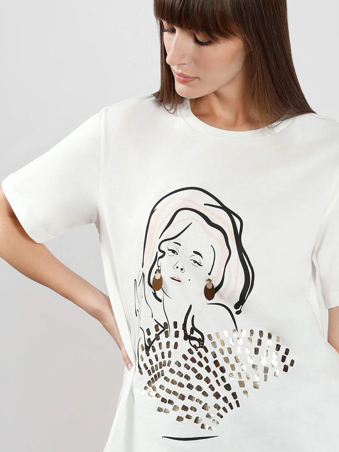 Vero Moda White Printed T-Shirt - Image 6