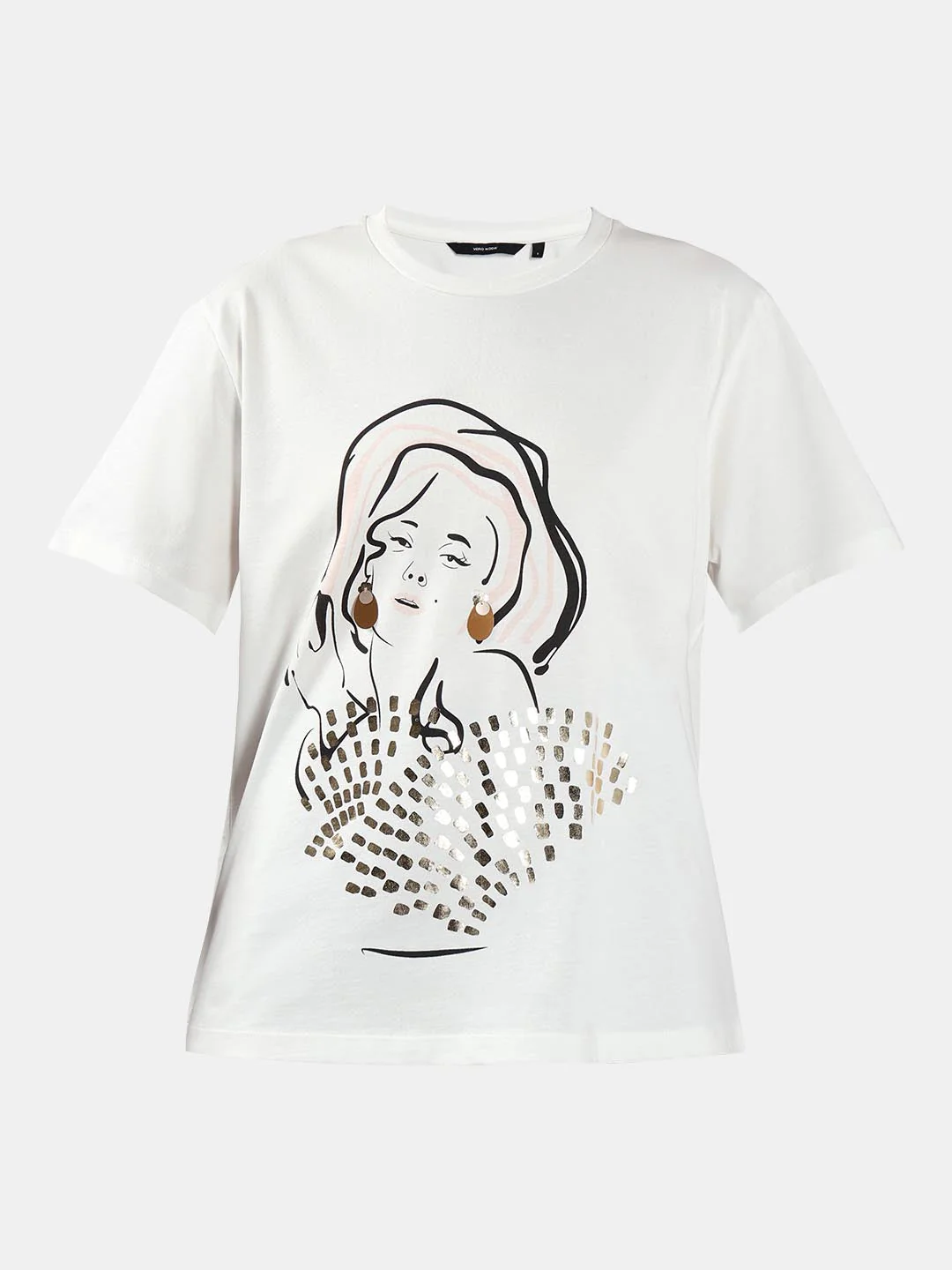 Vero Moda White Printed T-Shirt - Image 7