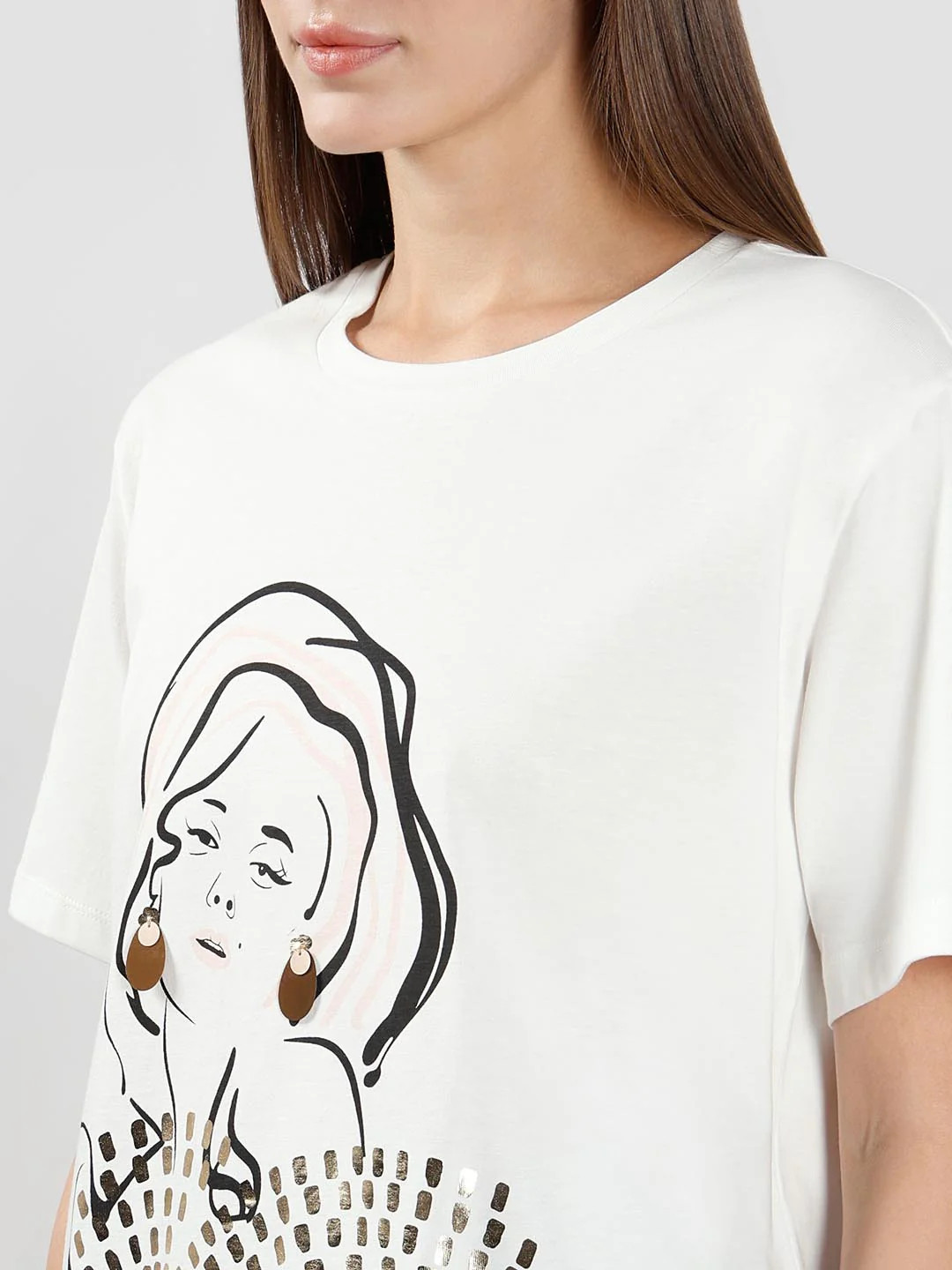Vero Moda White Printed T-Shirt - Image 8