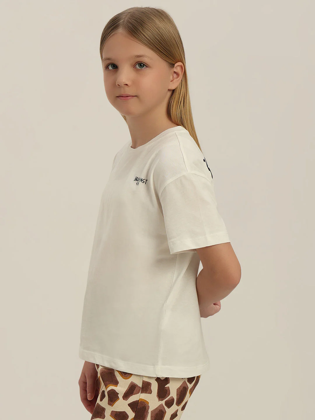 GIRL White Printed T-shirt - Image 3