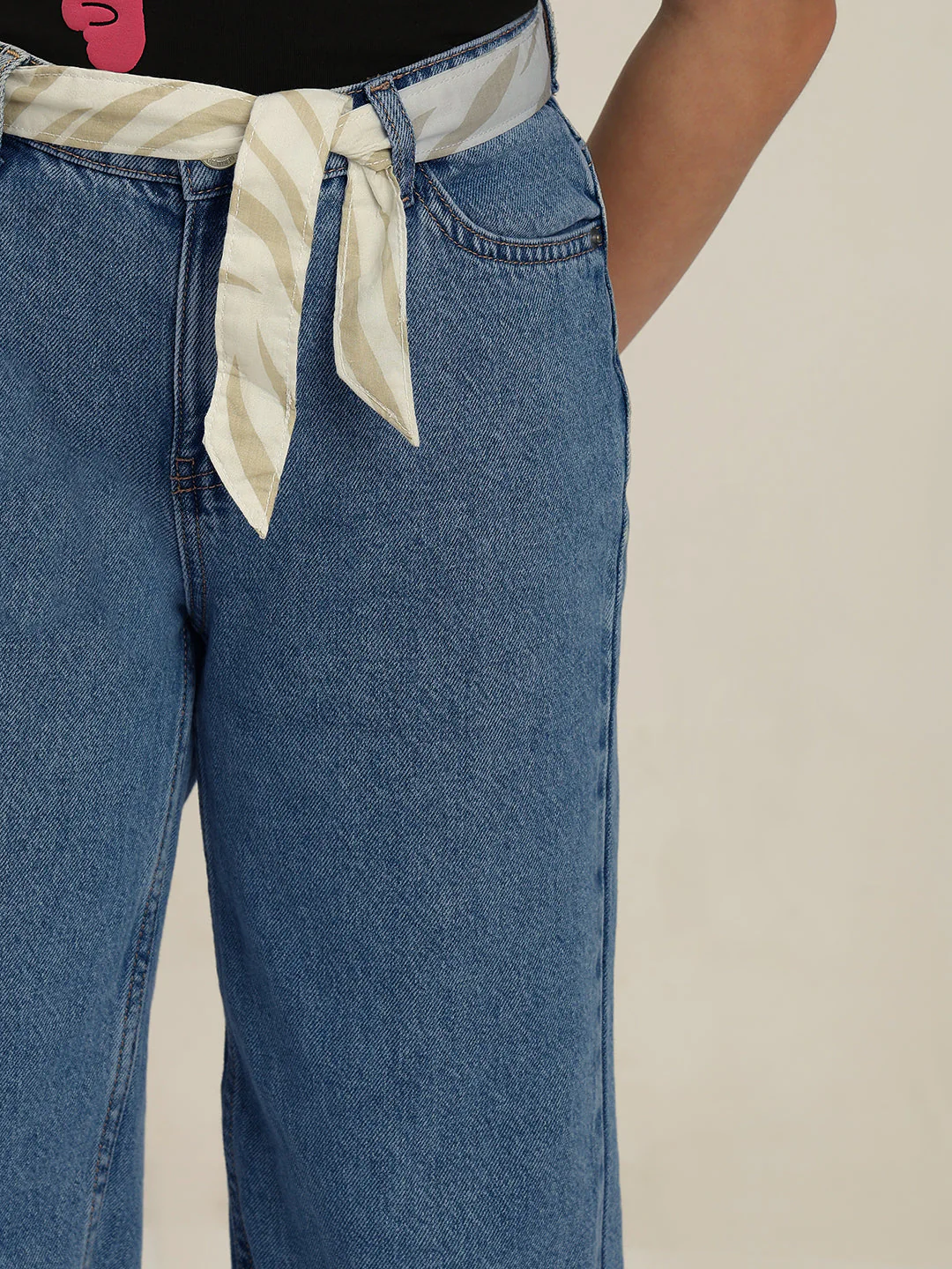 GIRLS Blue Wide Leg Jeans - Image 6