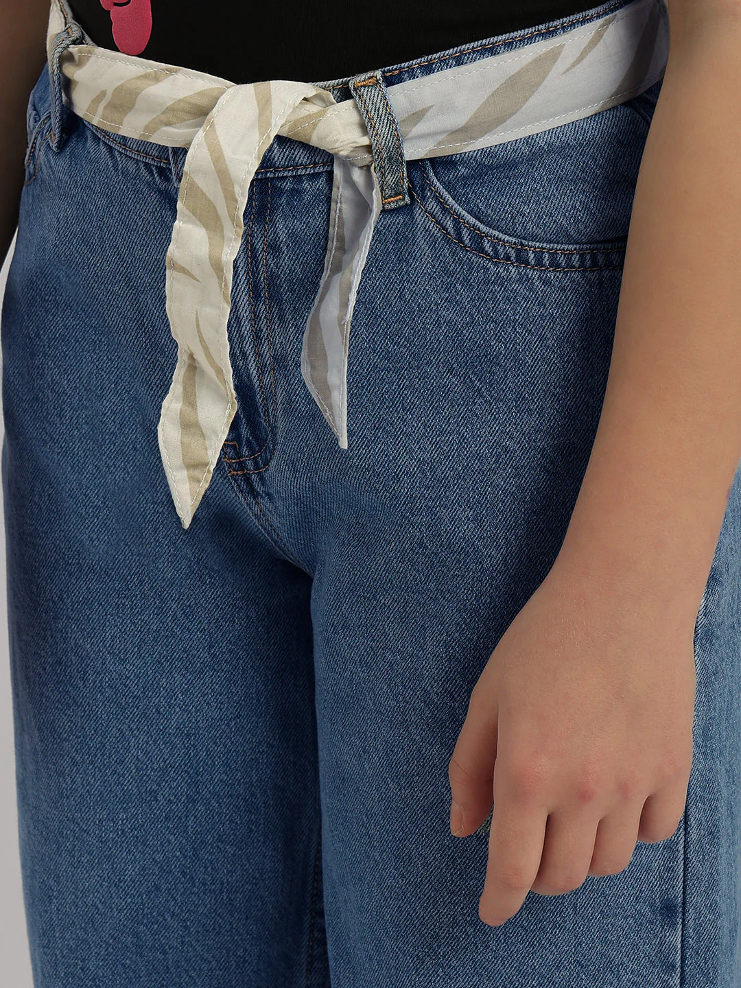 GIRLS Blue Wide Leg Jeans - Image 8