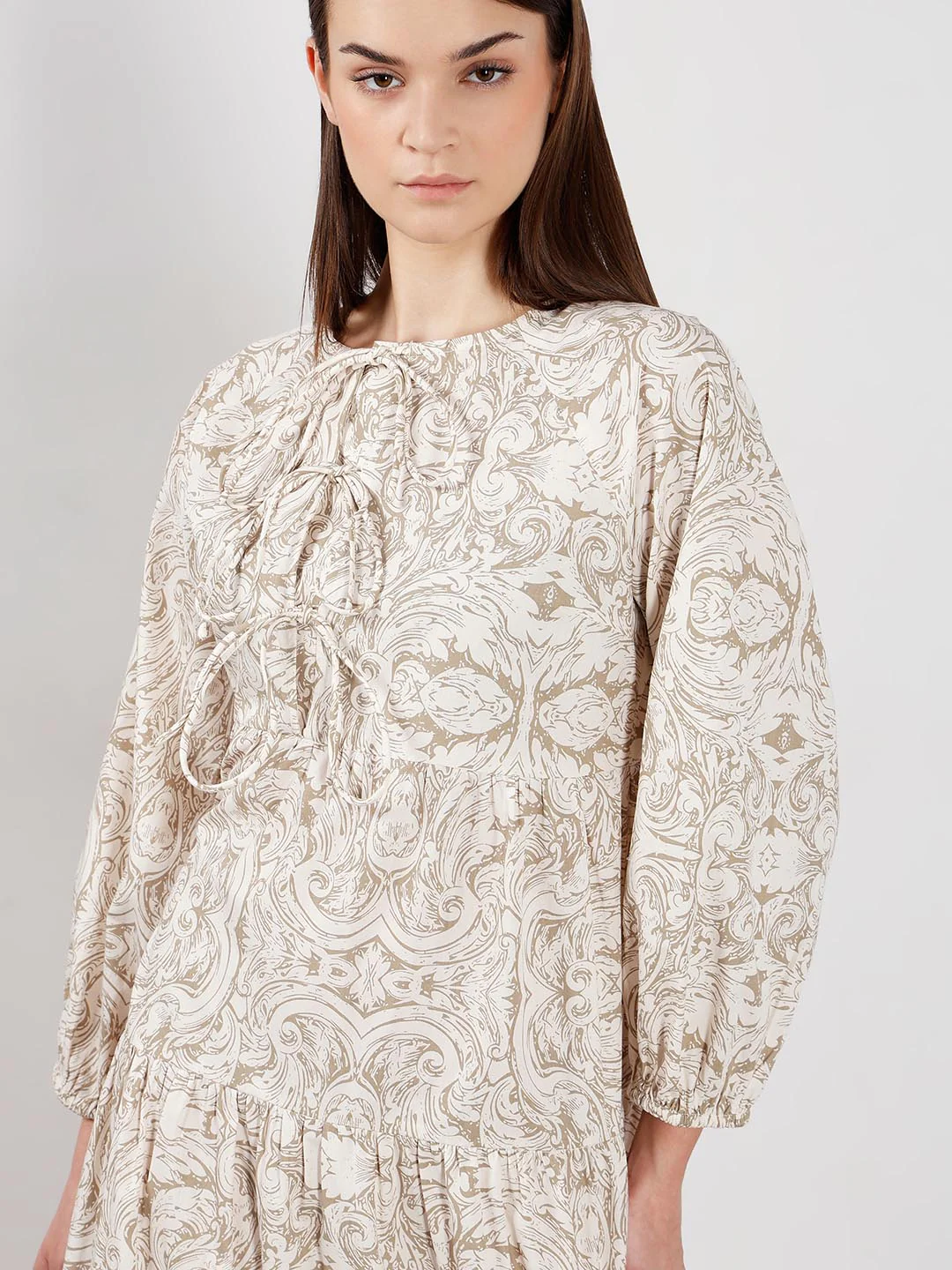 Vero Moda Beige Printed Midaxi Dress - Image 5