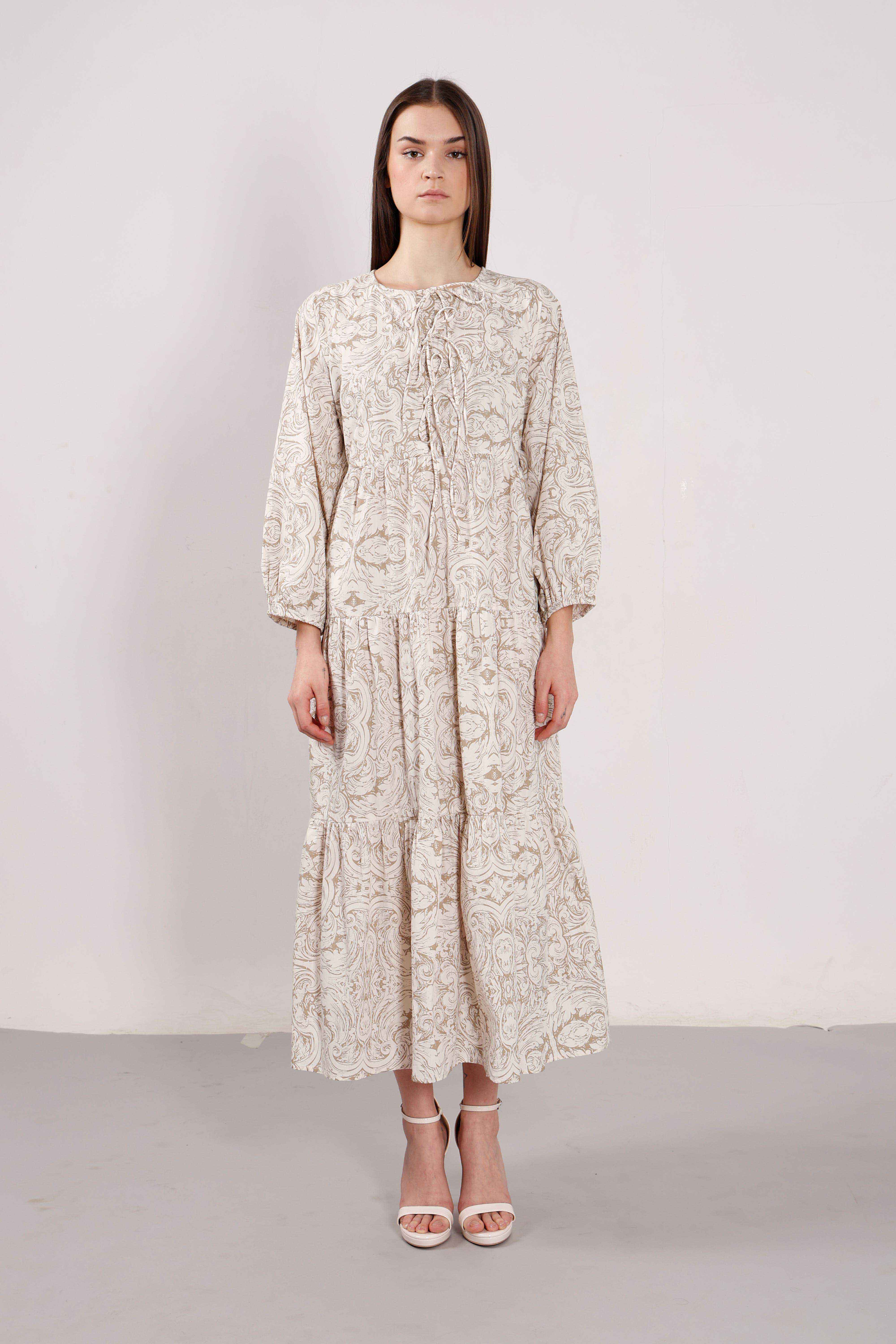 Vero Moda Beige Printed Midaxi Dress - Image 8