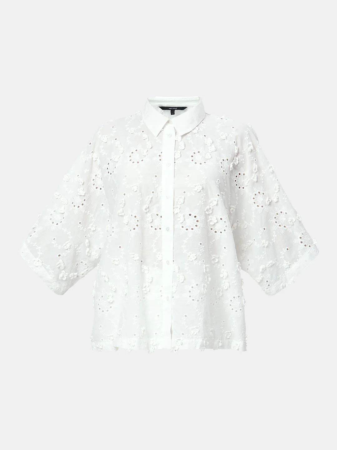 Vero Moda White Schiffli Shirt - Image 7