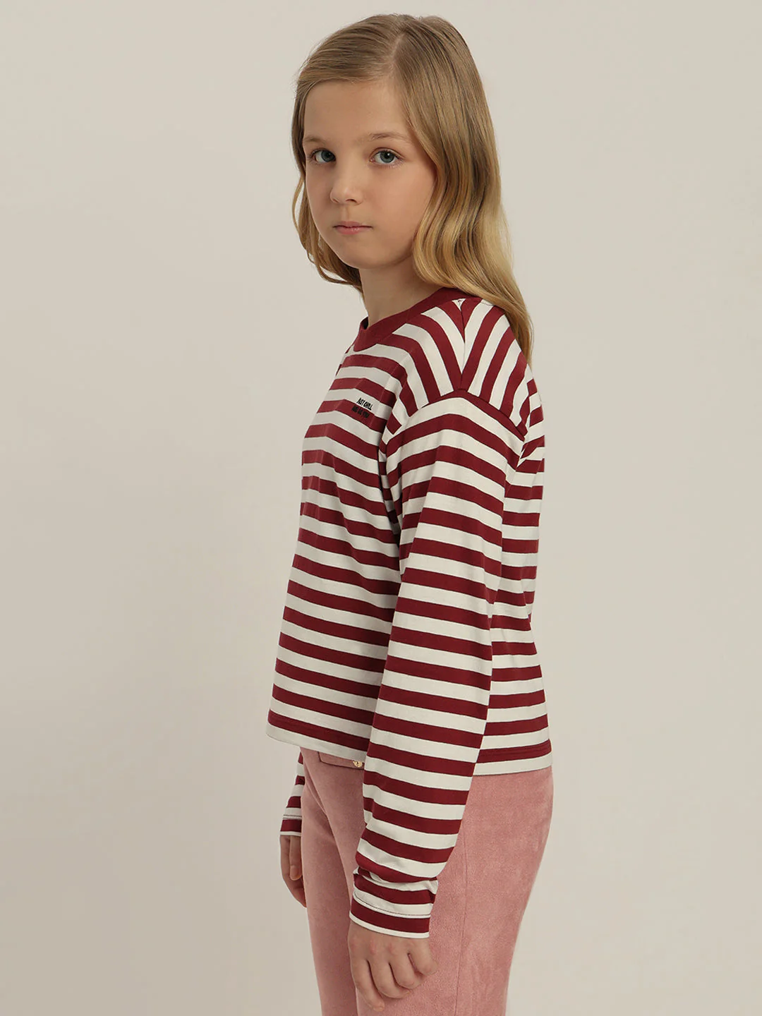 GIRLS White Striped Short Top - Image 3