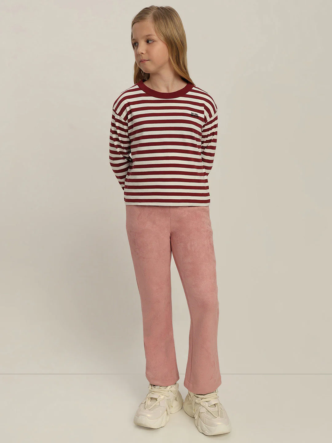 GIRLS White Striped Short Top - Image 5