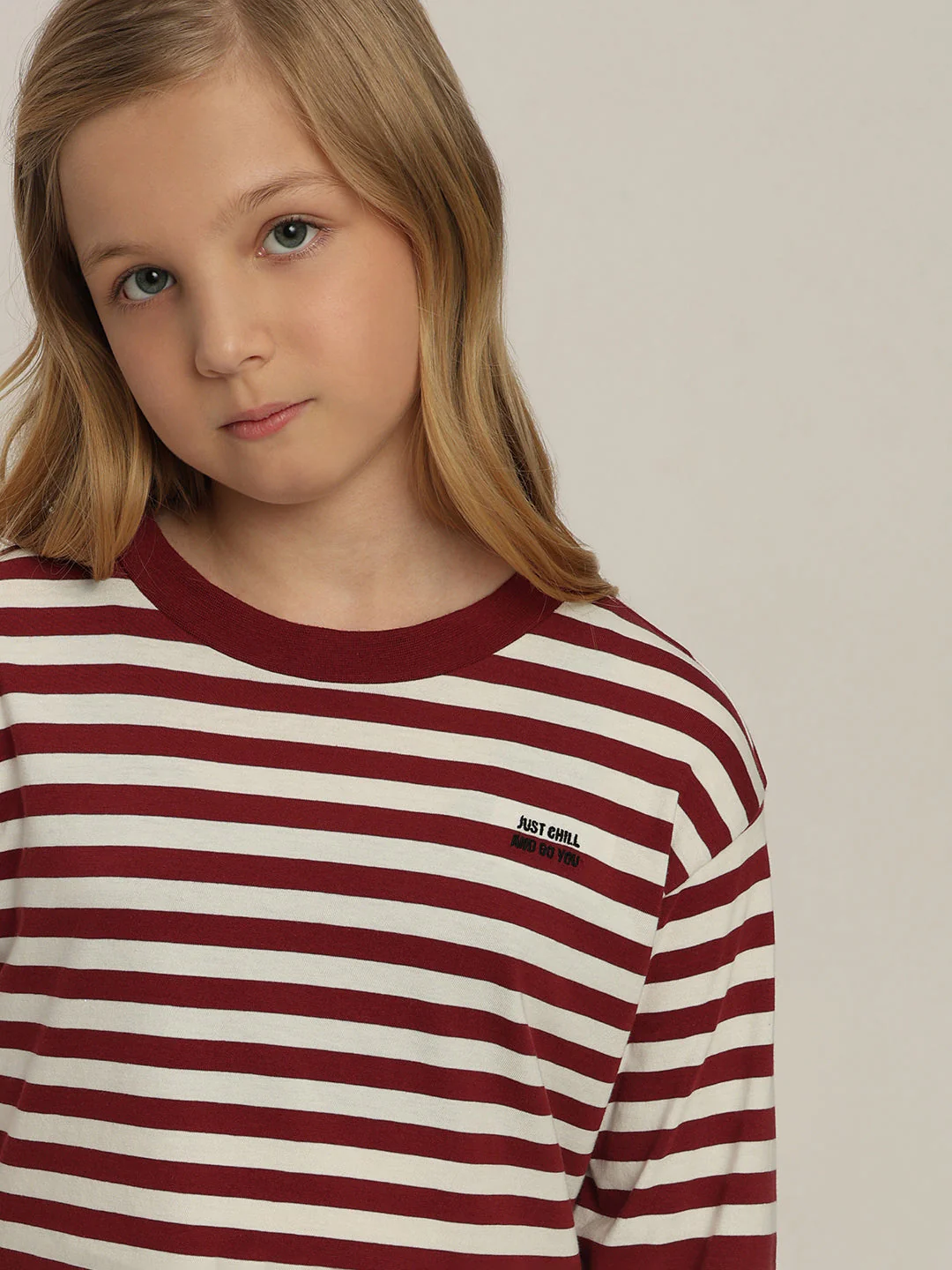 GIRLS White Striped Short Top - Image 6