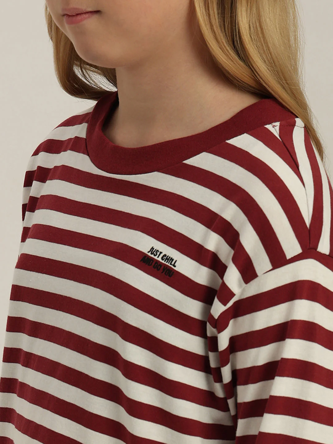 GIRLS White Striped Short Top - Image 8
