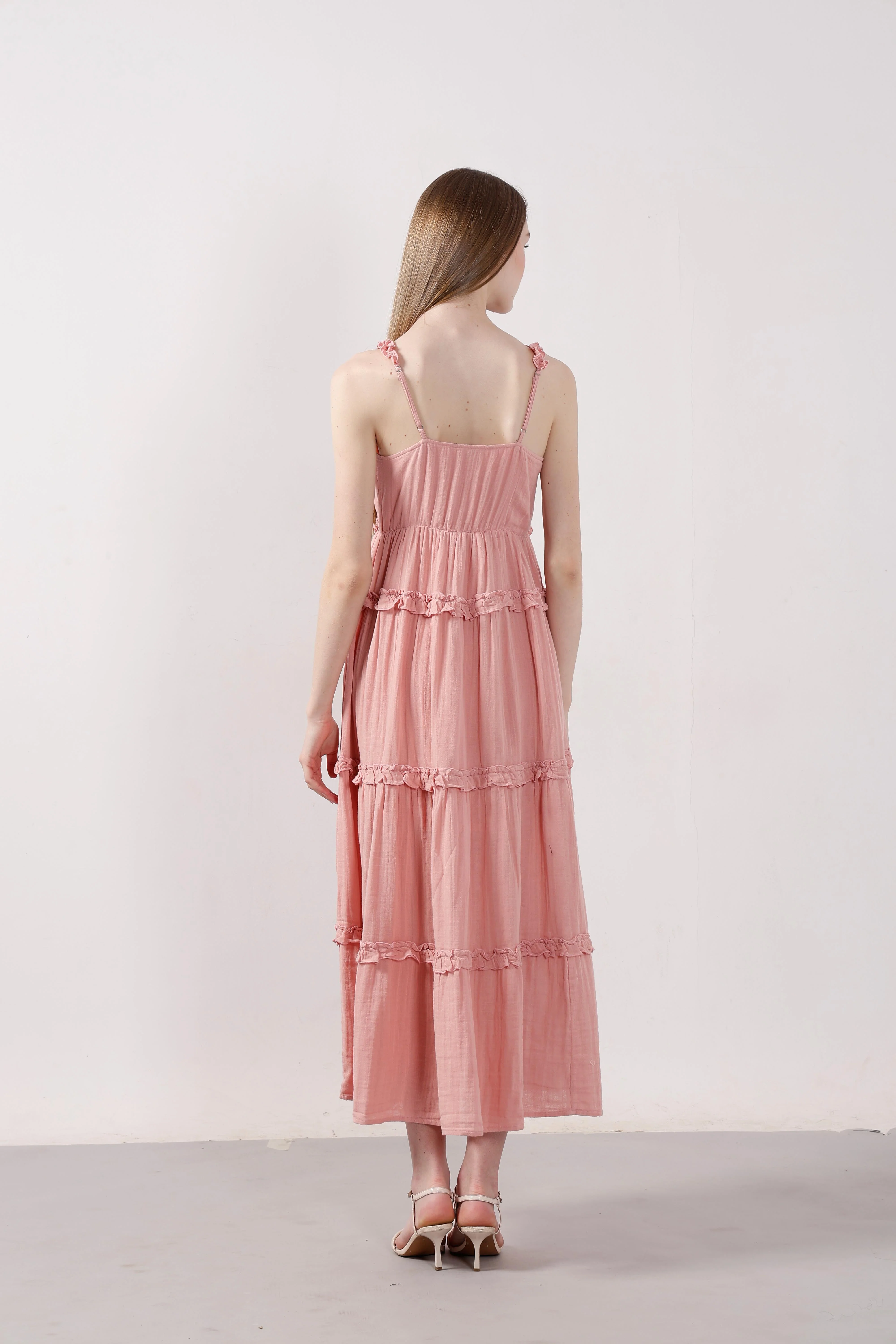 Vero Moda Pink Organic Cotton Midi Dress - Image 9