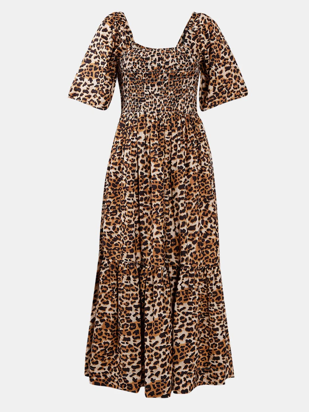 Vero Moda Brown Animal Print Dress - Image 7