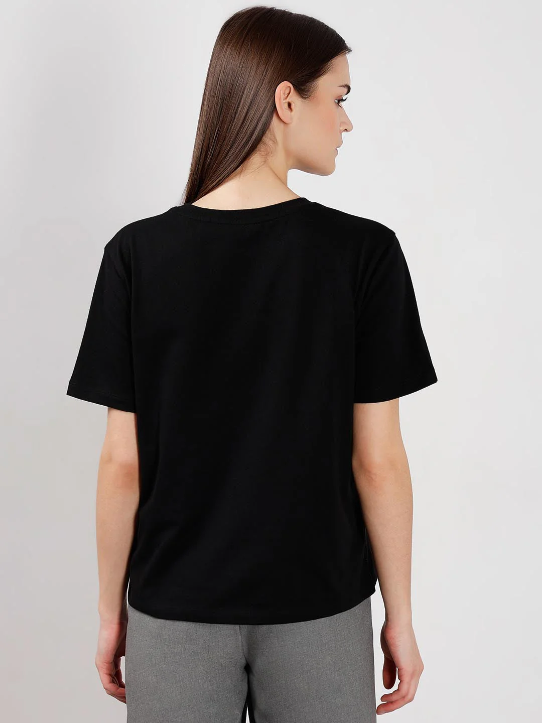 Vero Moda Black Cotton T-Shirt - Image 3