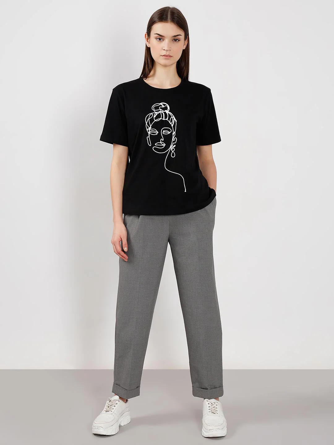 Vero Moda Black Cotton T-Shirt - Image 5