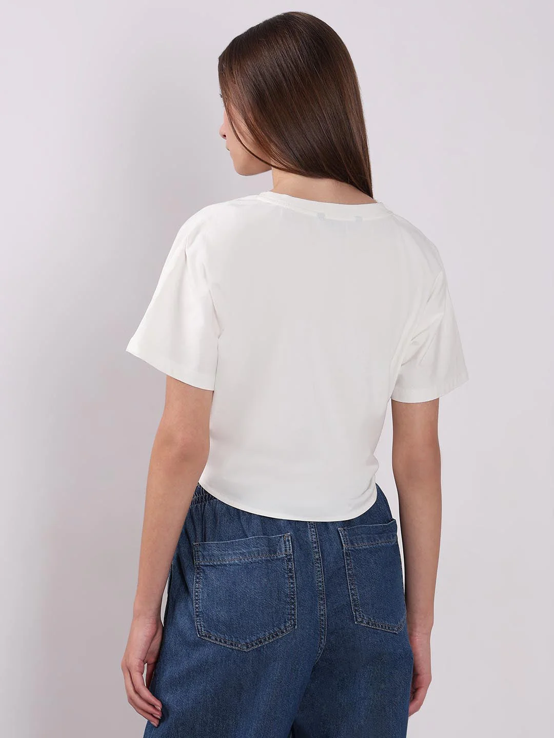 Vero Moda White Embroidered Print T-Shirt - Image 3