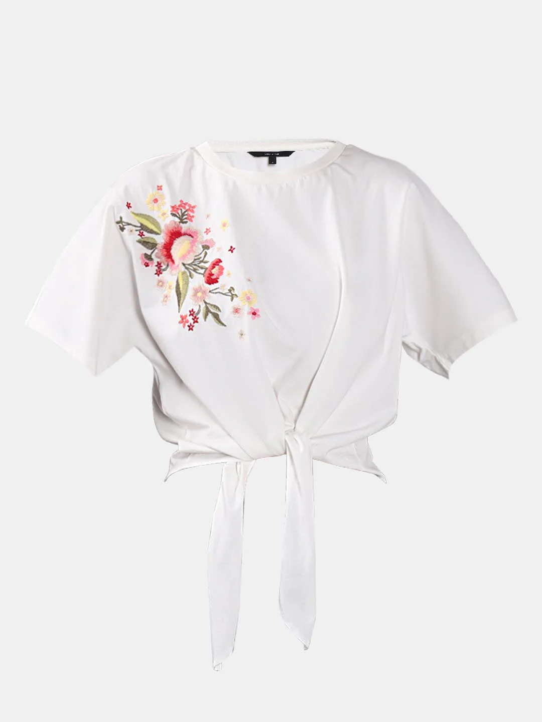 Vero Moda White Embroidered Print T-Shirt - Image 7