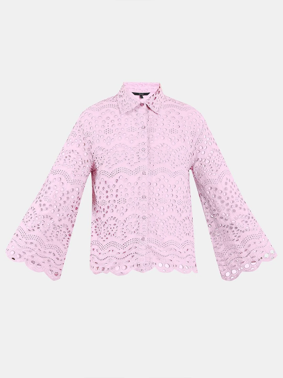 Lilac Cutwork Cotton Shirt - Image 7