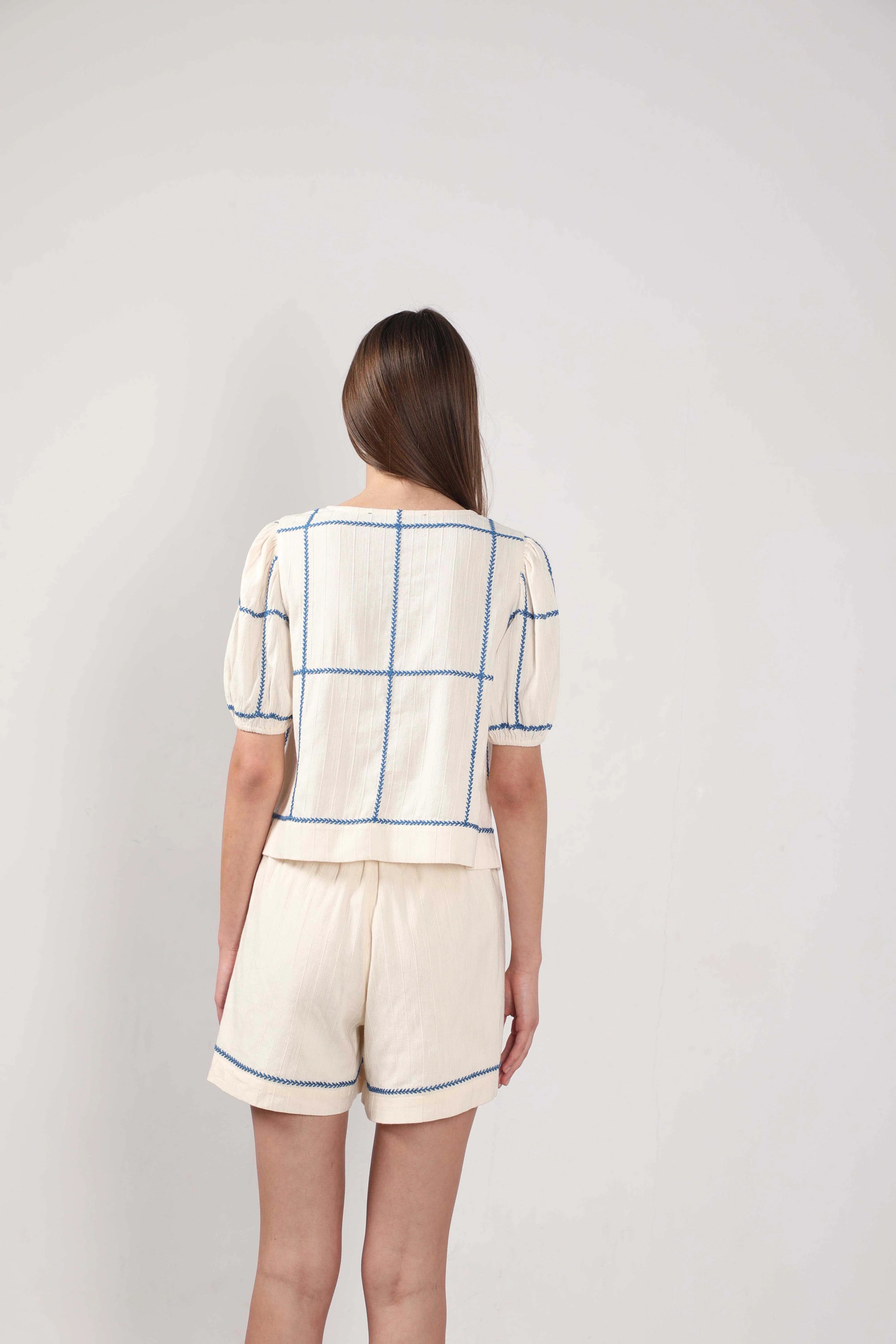 Vero Moda Ecru Embroidered Co-Ord Set Top - Image 10