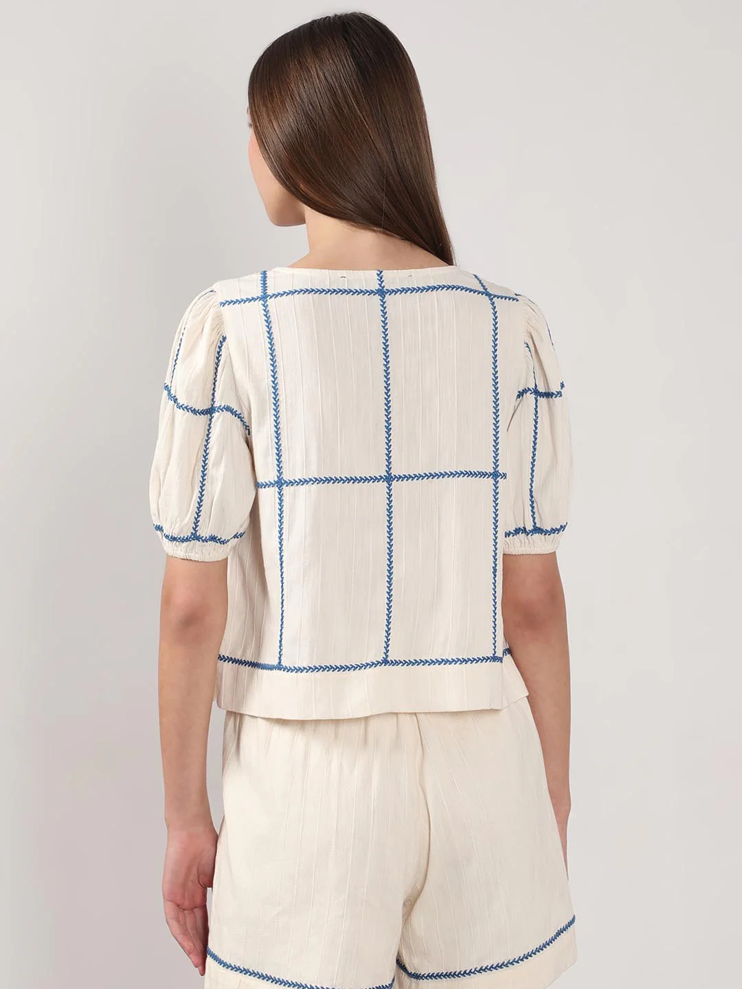 Vero Moda Ecru Embroidered Co-Ord Set Top - Image 3
