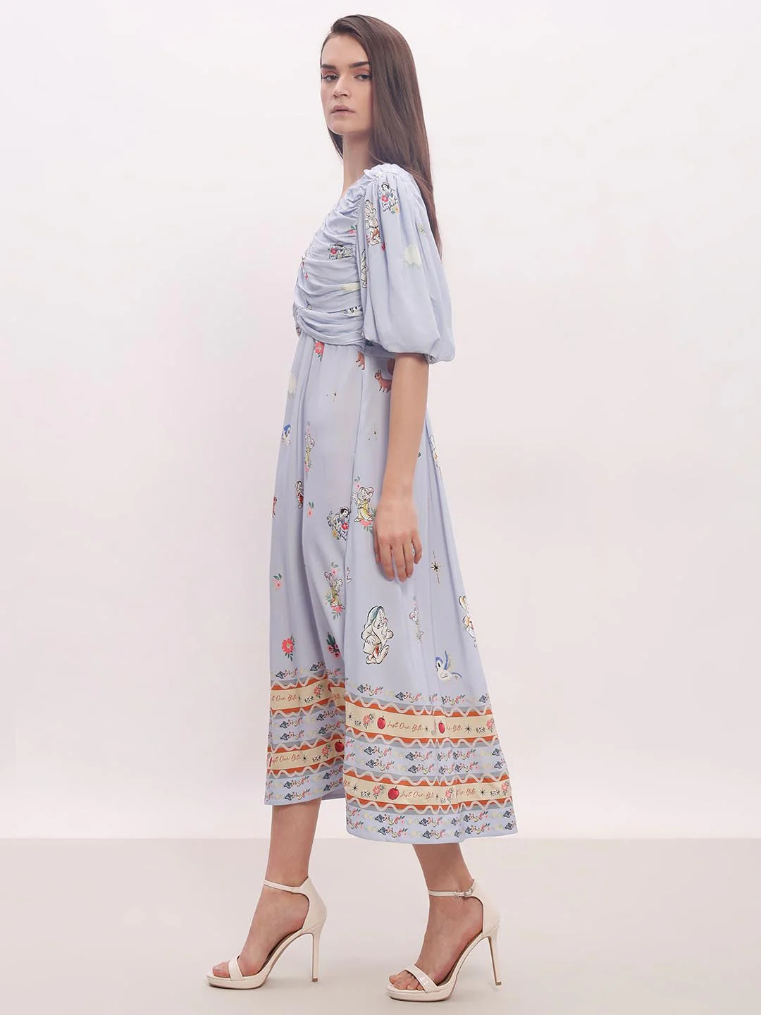 Vero Moda Blue Printed Midi Dress - Image 3