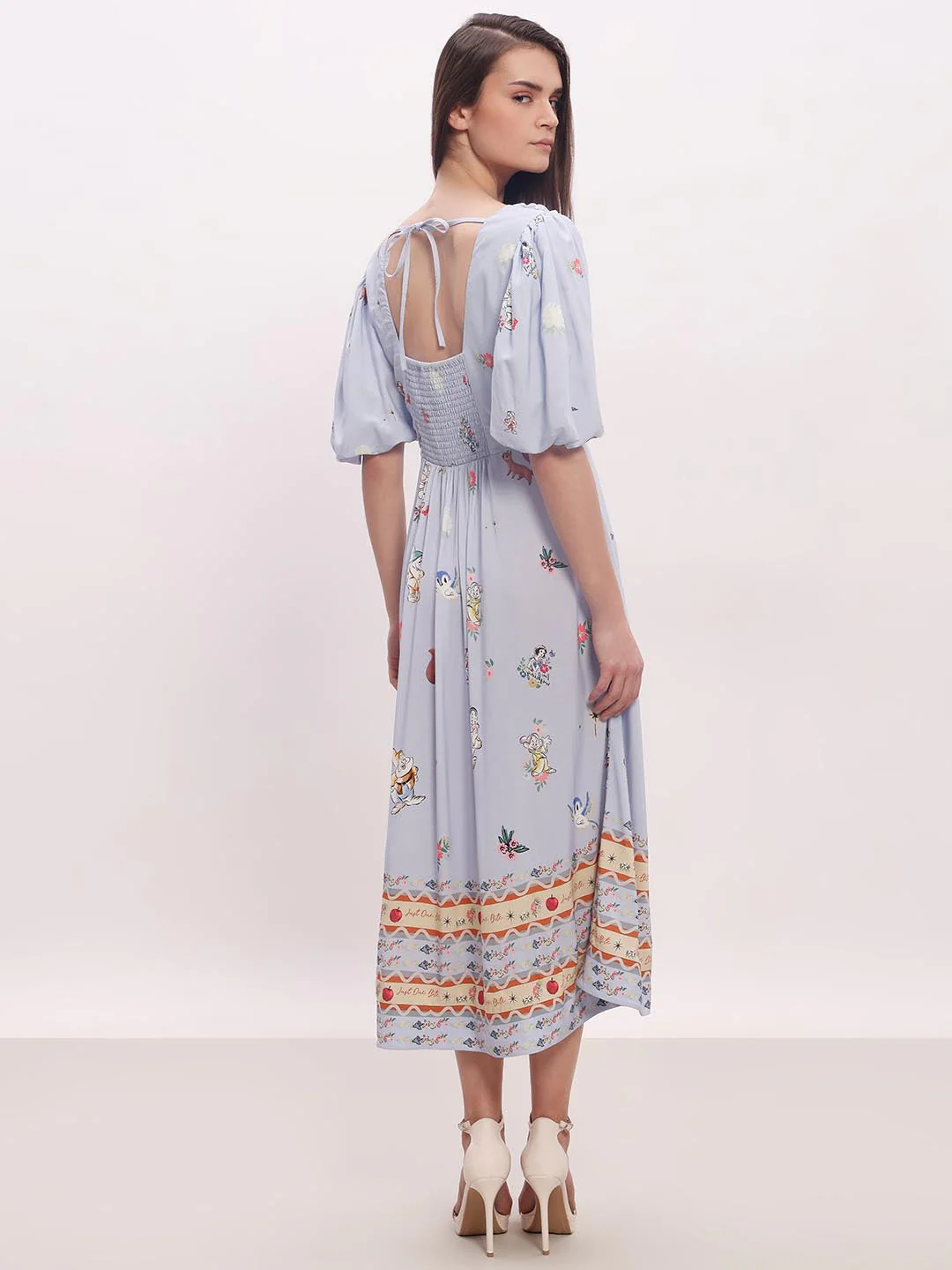 Vero Moda Blue Printed Midi Dress - Image 4