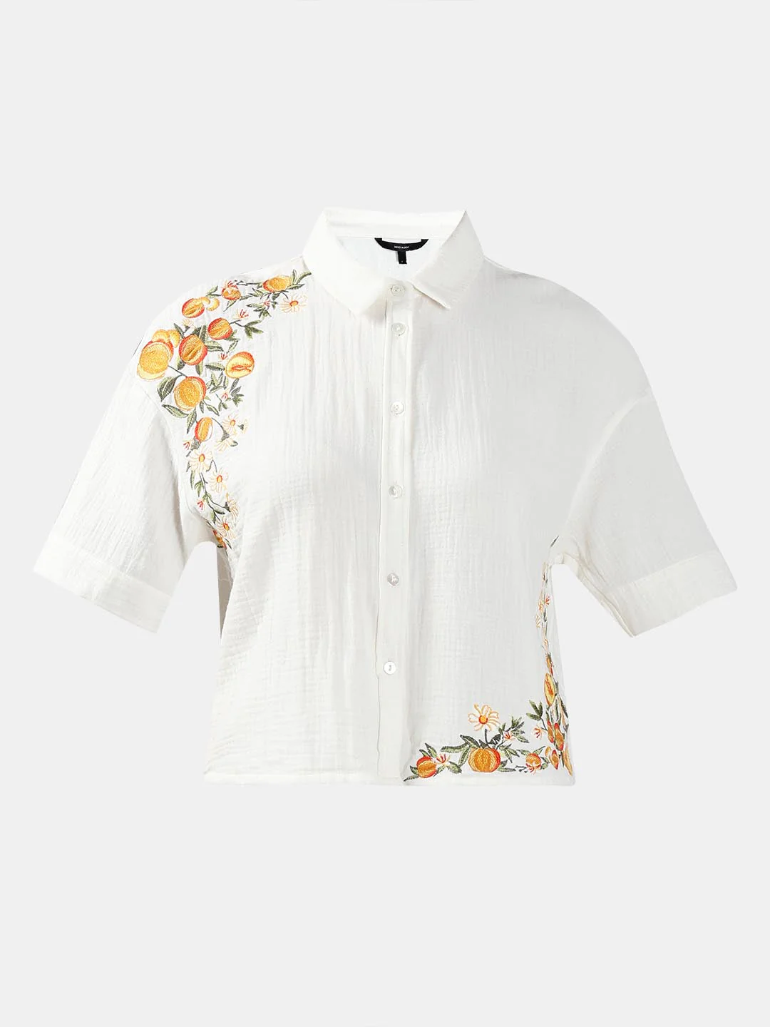 Vero Moda White Embroidered Print Shirt - Image 7