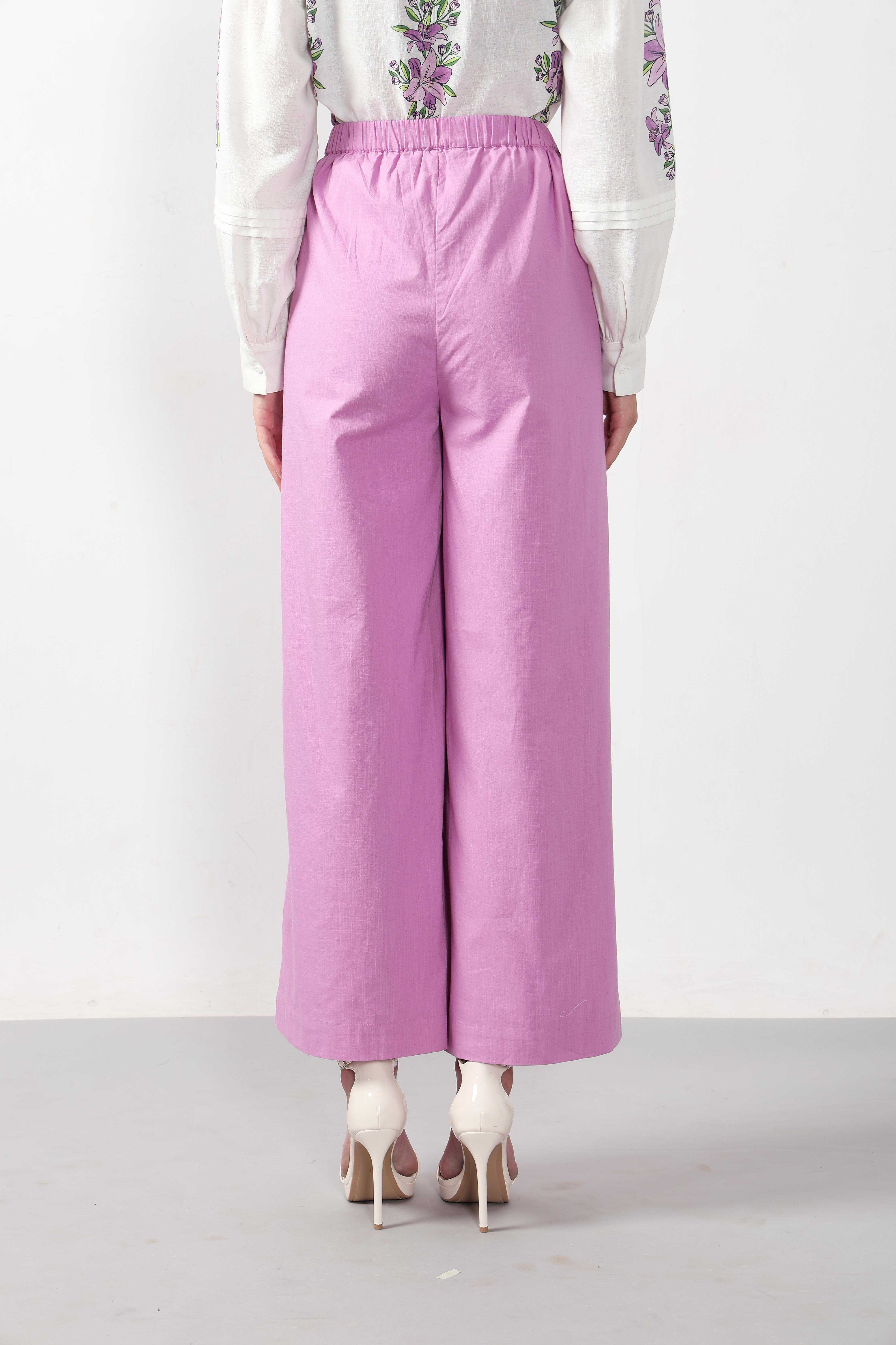 Vero Moda Purple High Rise Flared Pants - Image 10