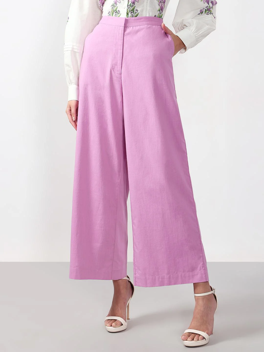 Vero Moda Purple High Rise Flared Pants - Image 2