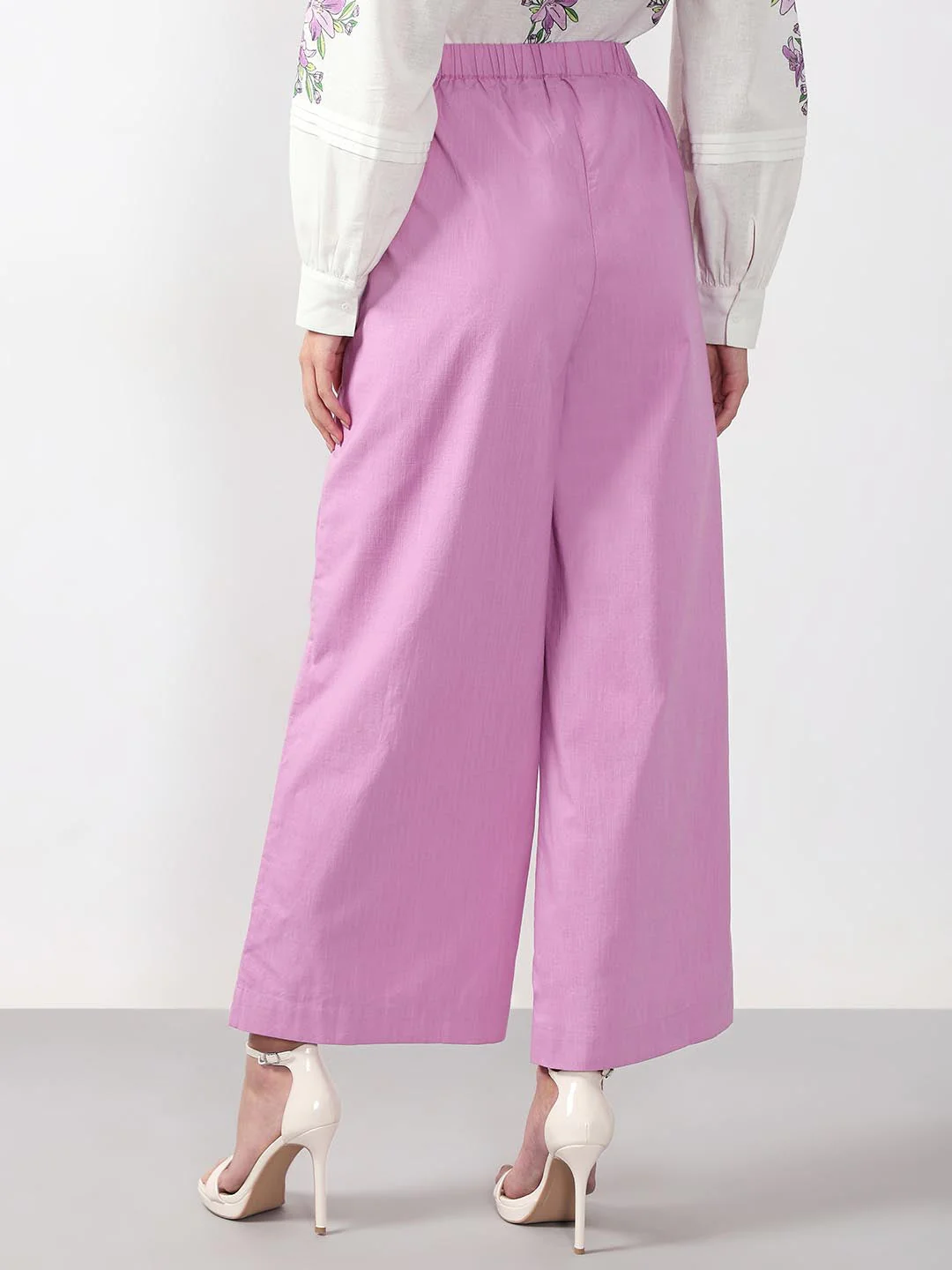 Vero Moda Purple High Rise Flared Pants - Image 3